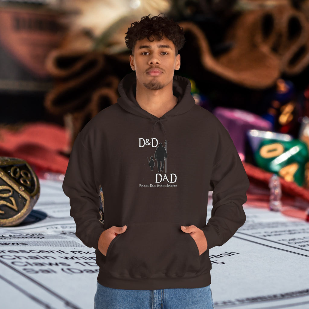 D&D Dad Hoodie — Father & Child Gaming Silhouette Pullover