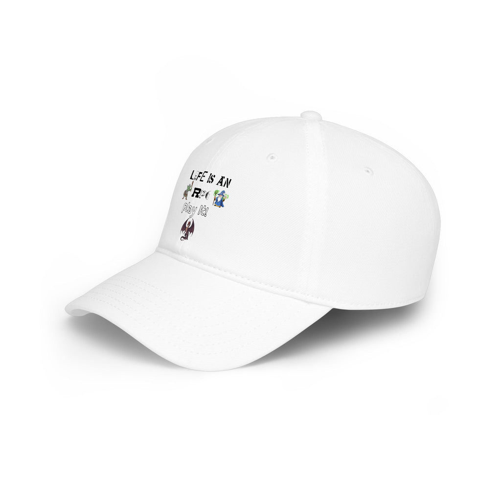 Life Is An RPG Play It! Red Baseball Cap