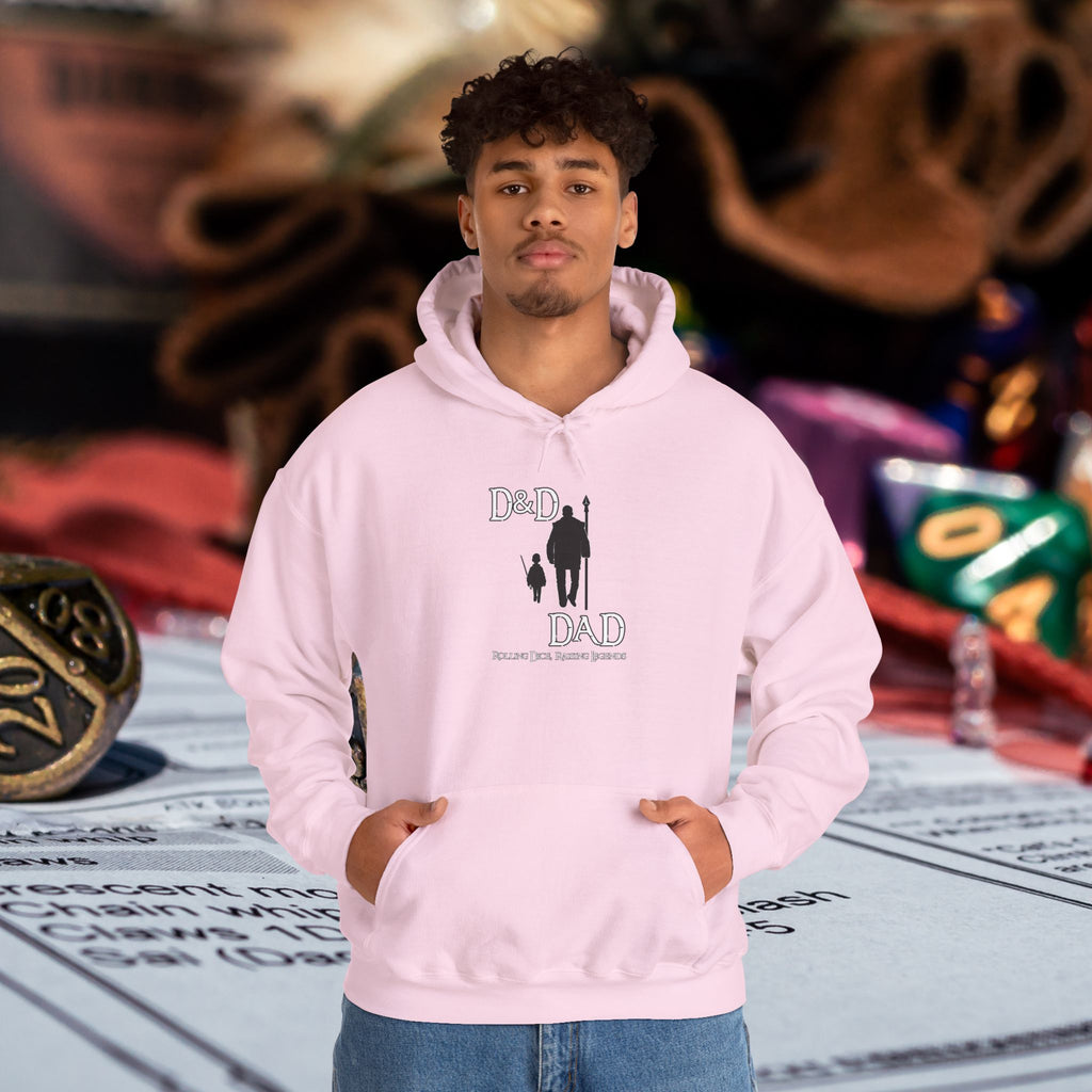 D&D Dad Hoodie — Father & Child Gaming Silhouette Pullover