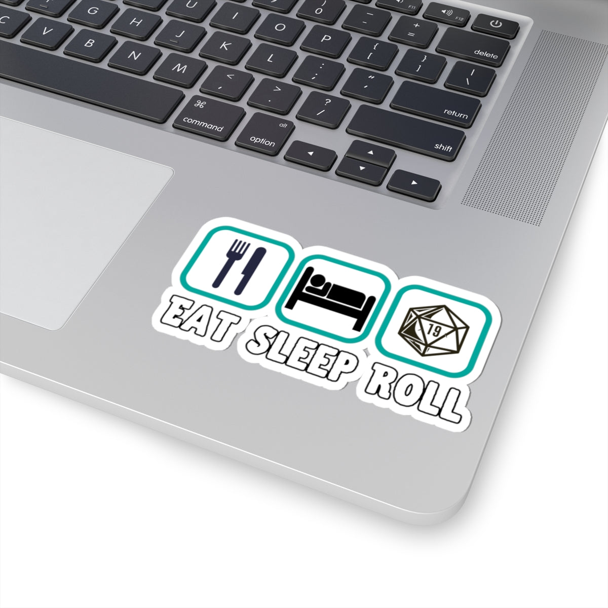 Sticker — Eat Sleep Roll D20 RPG Dice Sticker