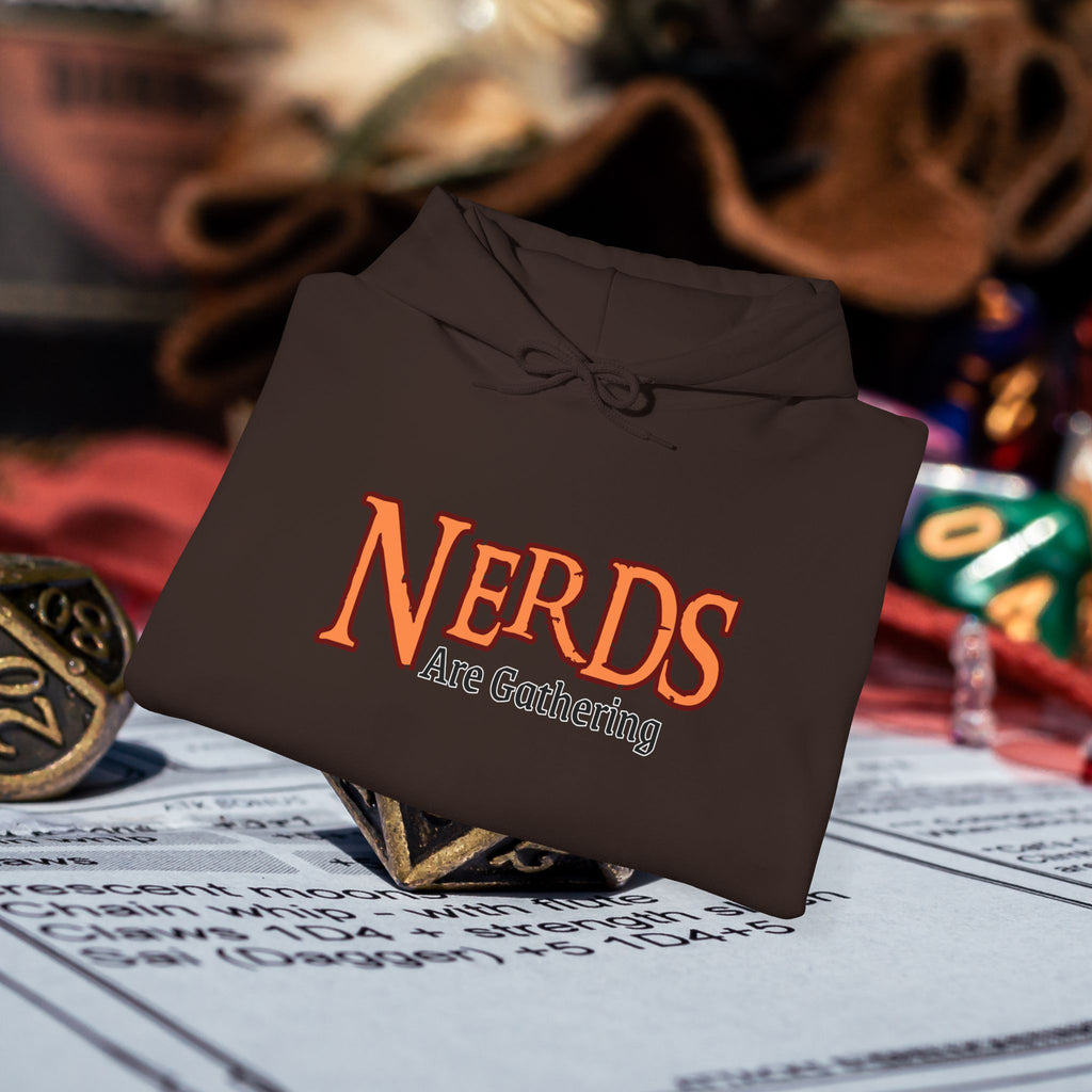 Hoodie — "Nerds Are Gathering" Retro Gamer & Tabletop Hoodie