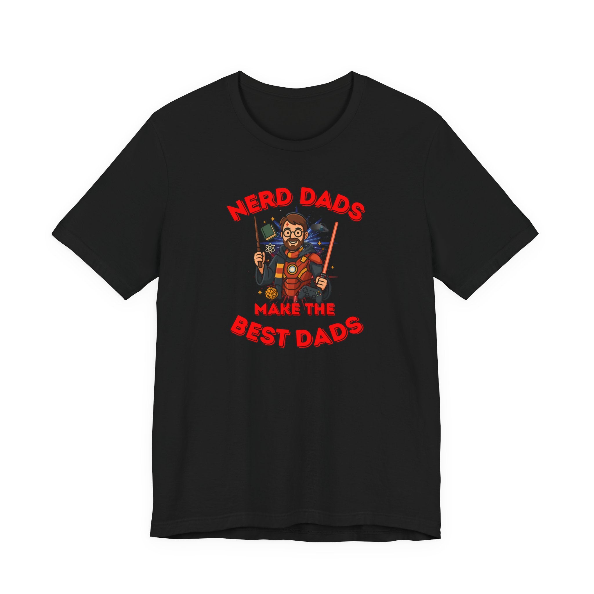T-Shirt — "Nerd Dads Make The Best Dads" Graphic Tee (Geeky Father’s Day Gift)