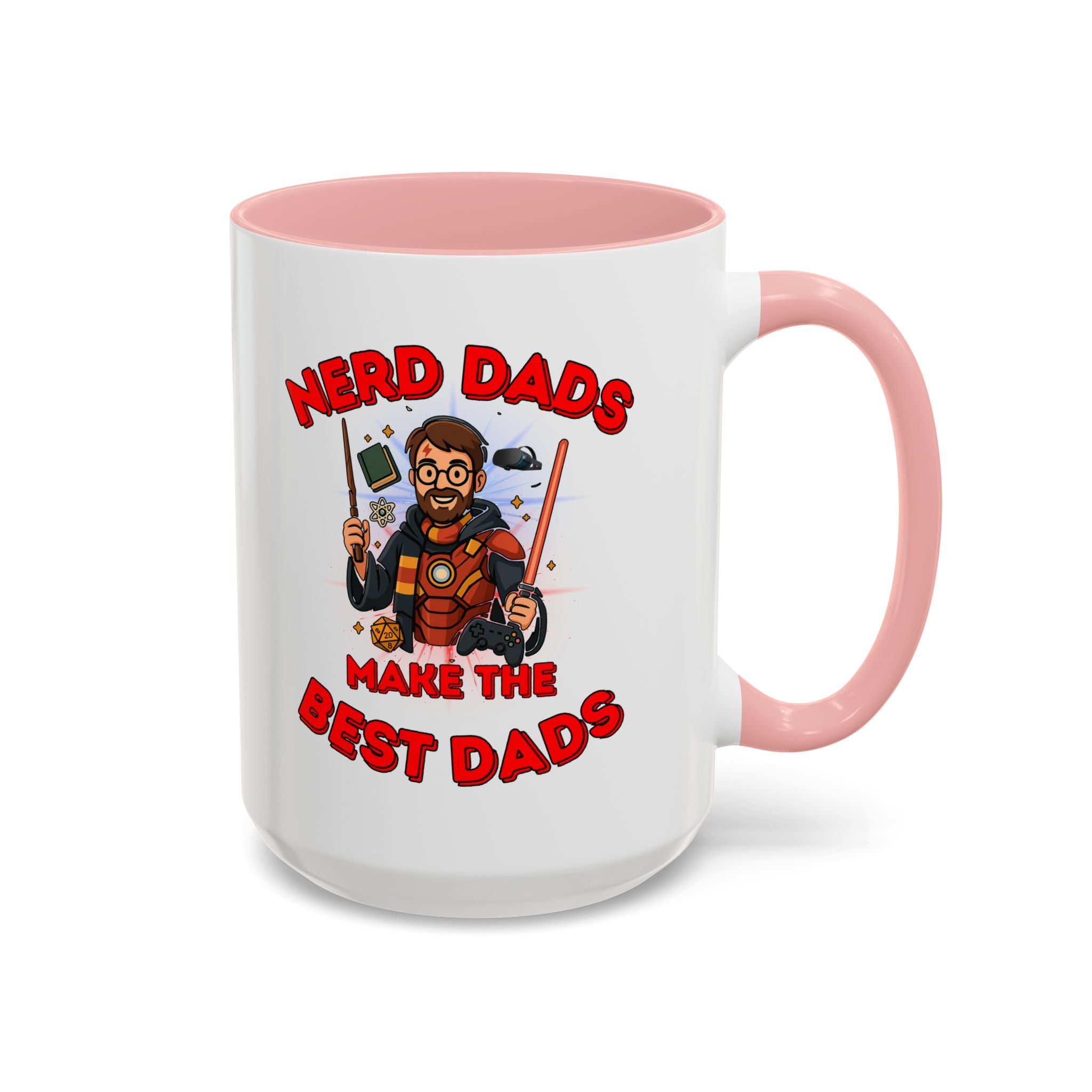 Nerd Dads Make the Best Dads Accent Coffee Mug