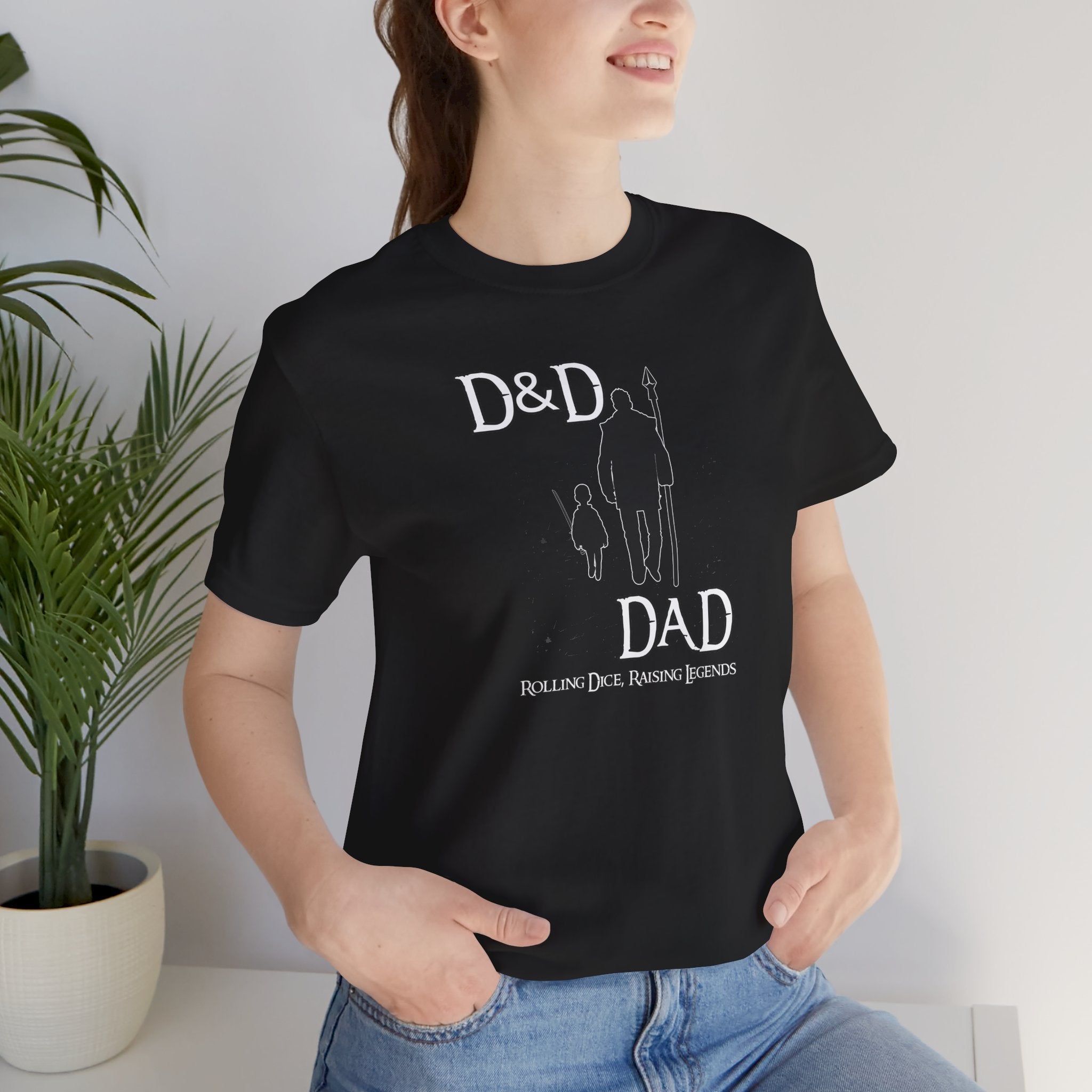 D&D Dad T‑Shirt — Roleplaying Dad Tee (Rolling Dice, Raising Legends)