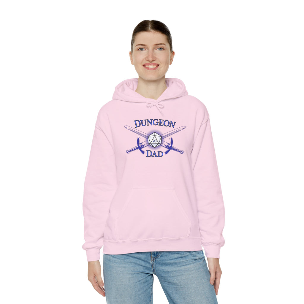 Dungeon Dad Hoodie – RPG Dad Hoodie with Dice & Swords Design