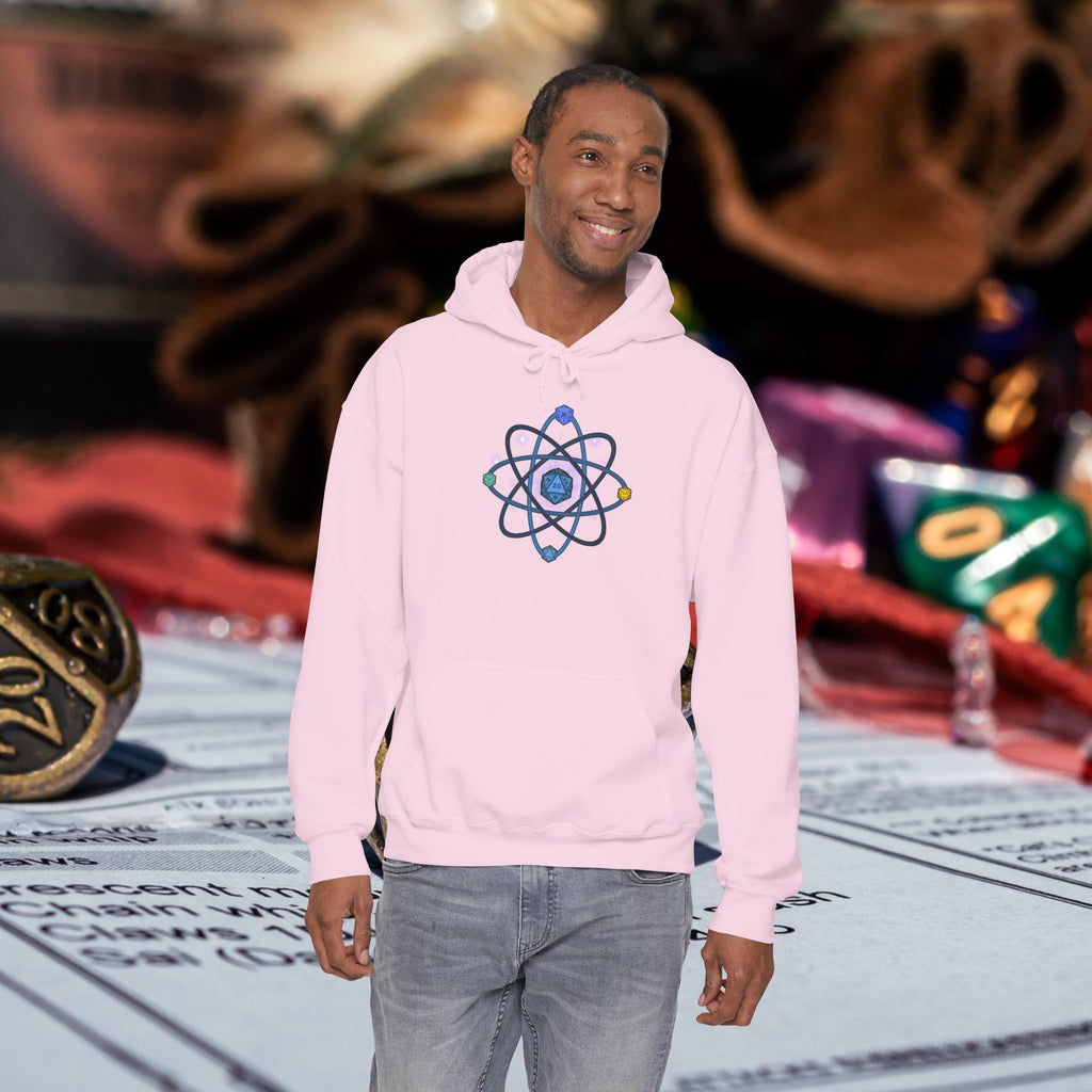 D20 Atom Symbol Hoodie — Geeky D20 RPG Gamer Pullover