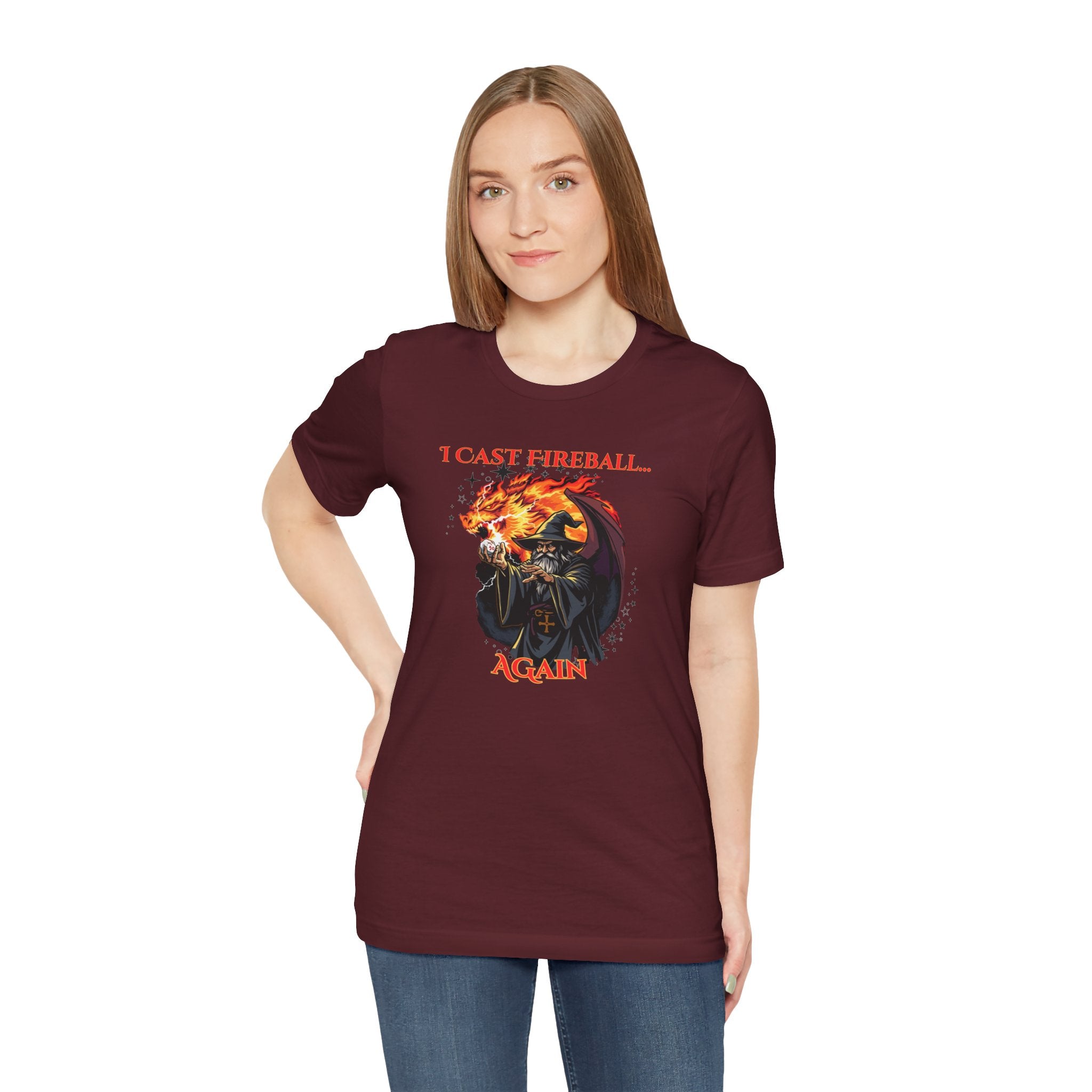 T-Shirt — "I Cast Fireball... Again" D&D Dragon Fantasy RPG Tee