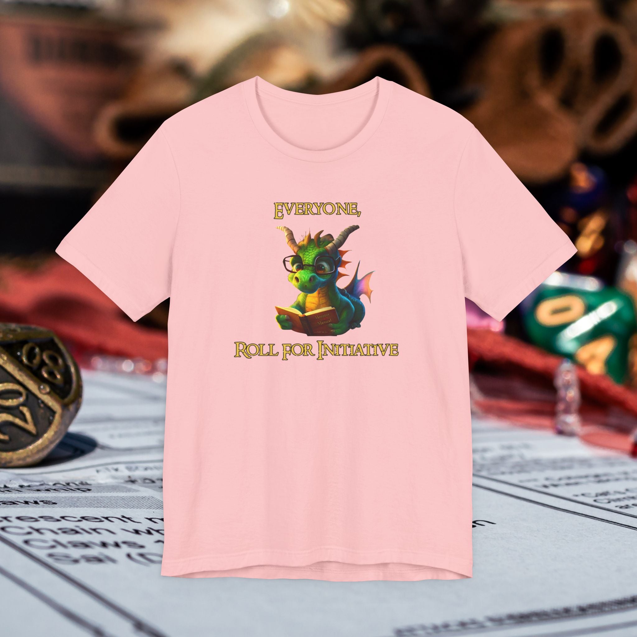 Roll for Initiative Dragon T-Shirt — Cute Fantasy RPG Tee