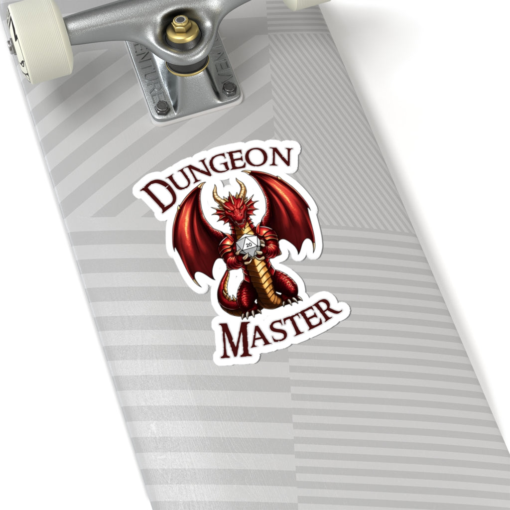 Sticker — 'Dungeon Master' Red Dragon Kiss-Cut Gaming Sticker