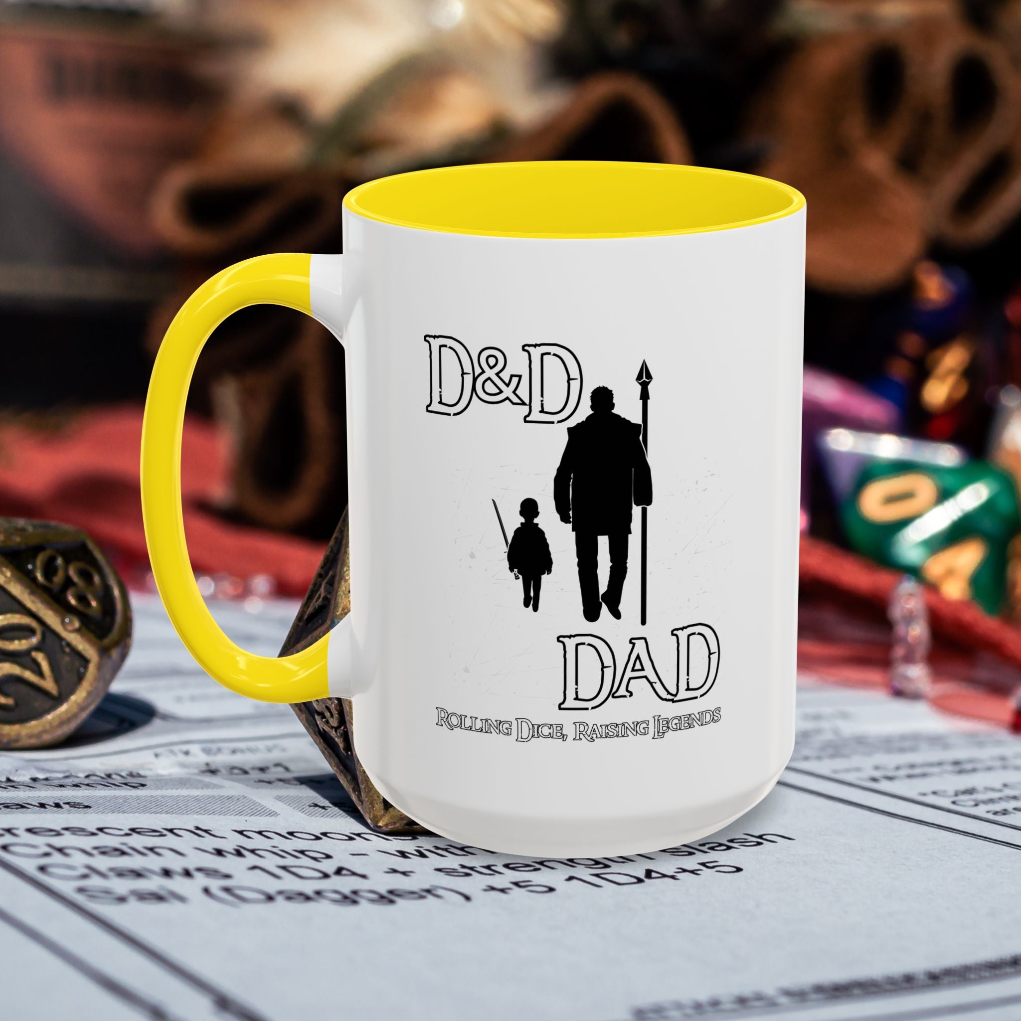 D&D Dad Accent Coffee 15 ozMug — Roleplay Father & Child Gaming Gift