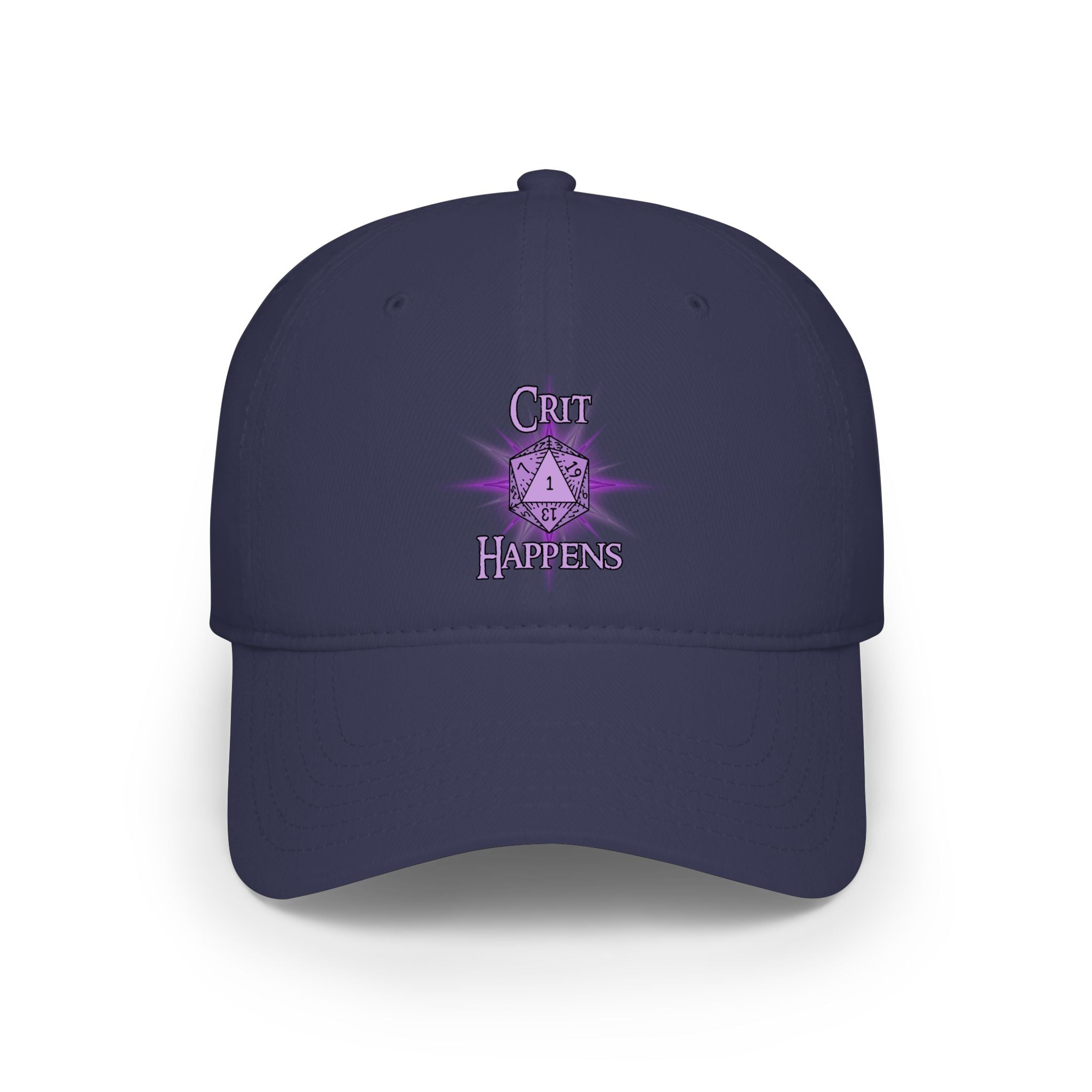 "Crit Happens" D20 Baseball Cap — RPG Gamer Low Profile Hat
