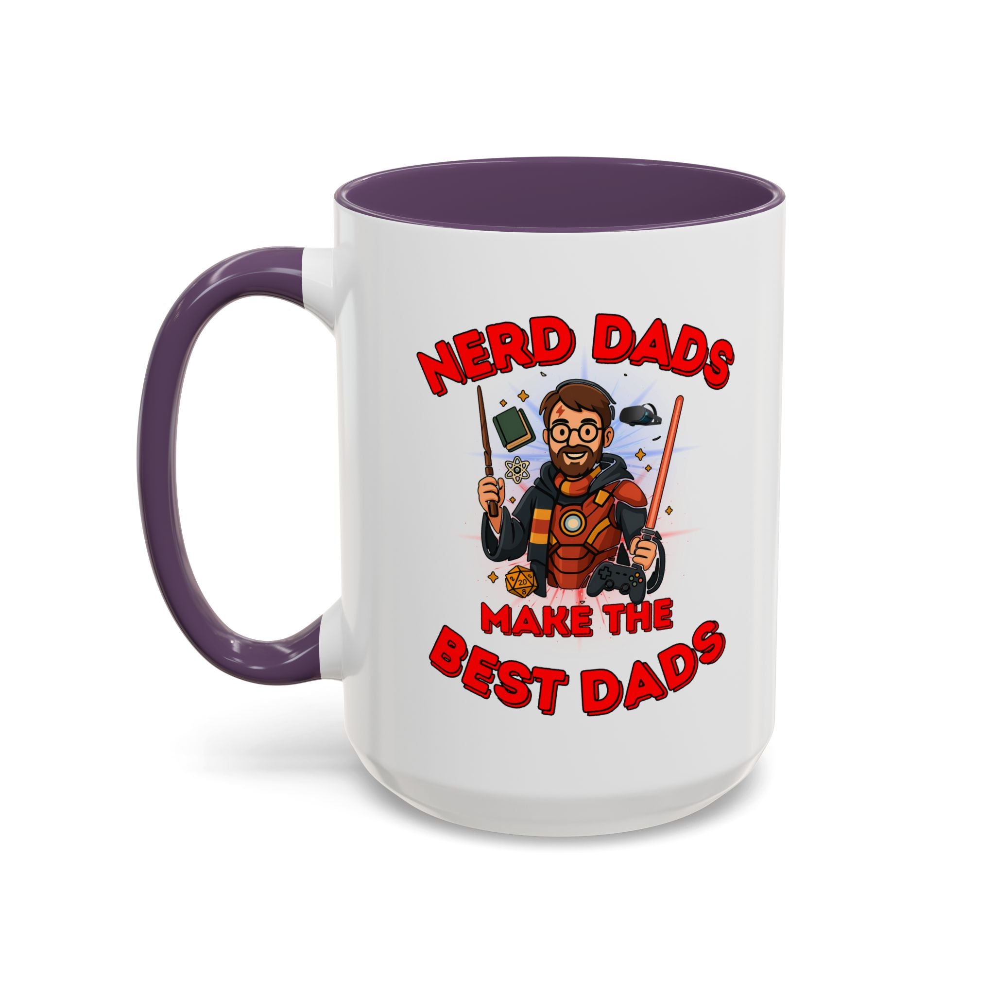 Nerd Dads Make the Best Dads Accent Coffee Mug