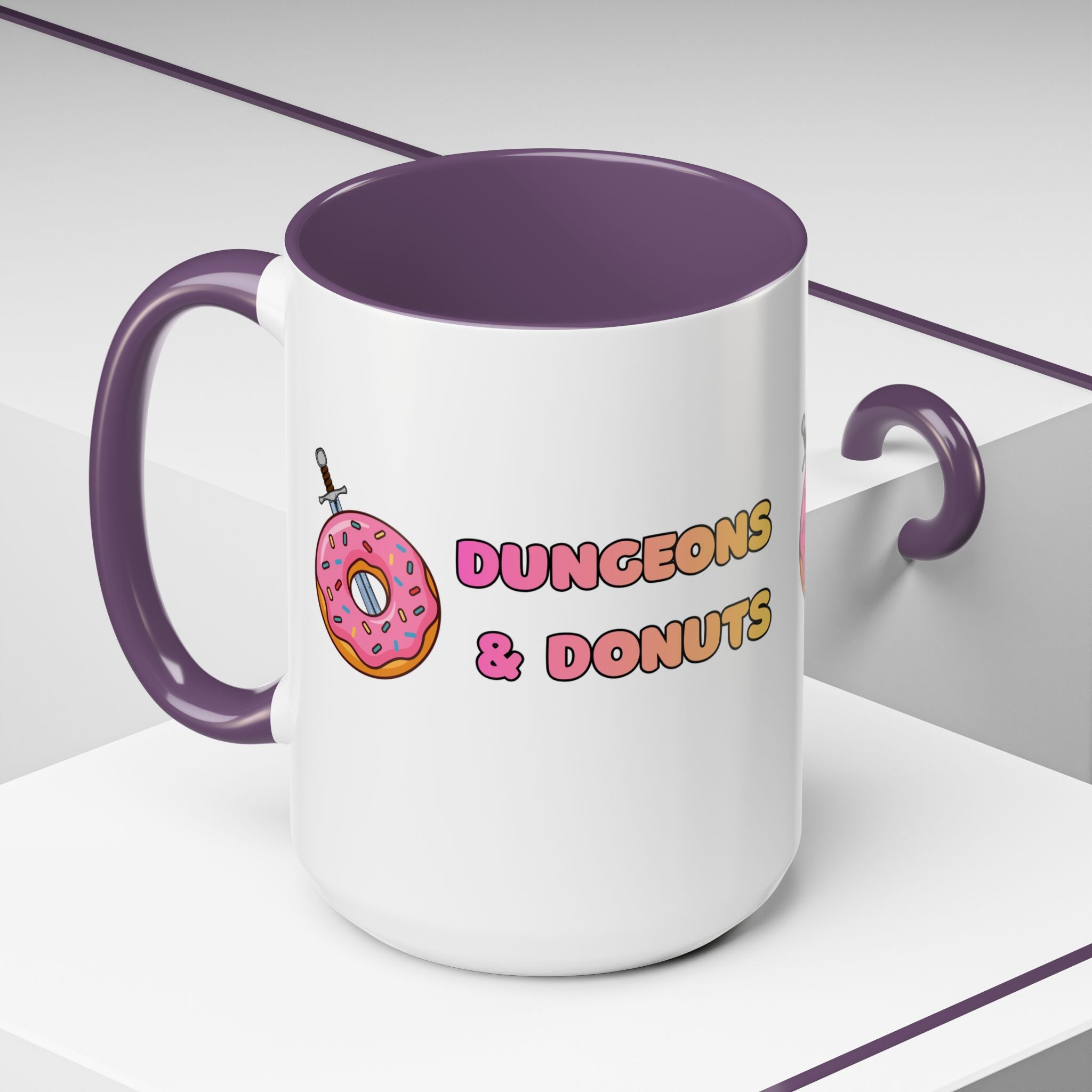 Dungeons & Donuts Accent Coffee Mug 15oz)