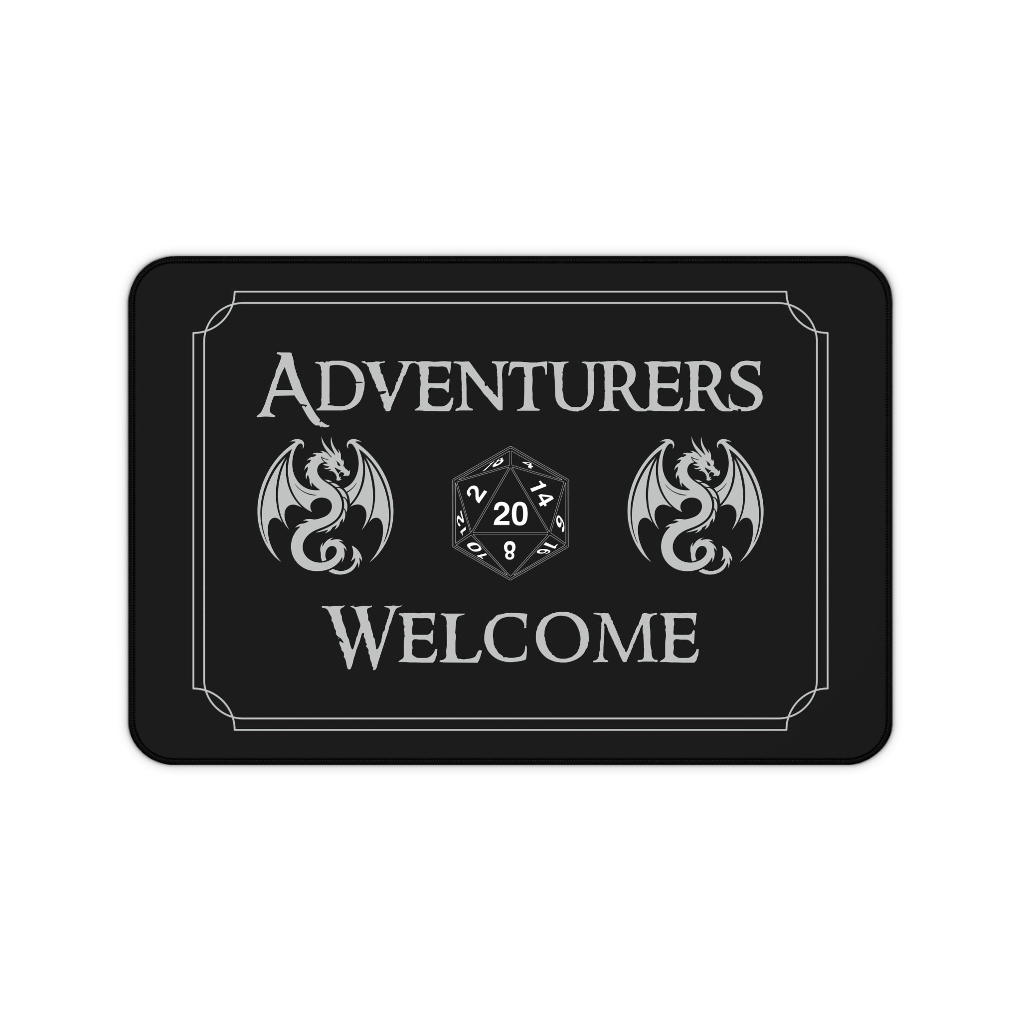 Adventurers Welcome D20 Desk Mat