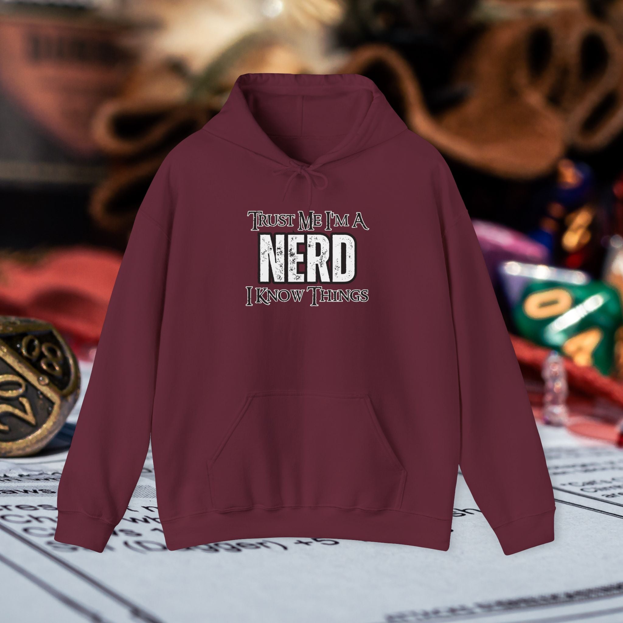 Nerd Hoodie - "Trust Me I'm a Nerd, I Know Things" Graphic Pullover