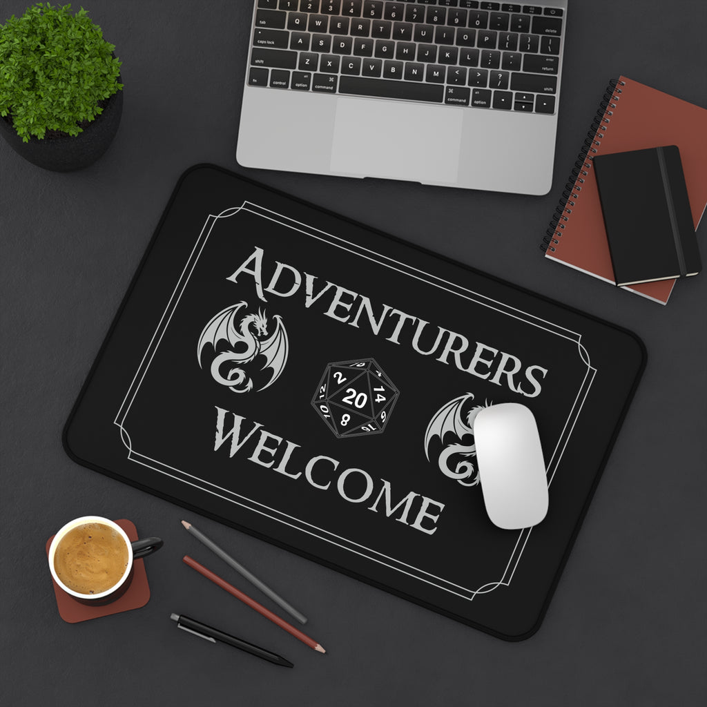 Adventurers Welcome D20 Desk Mat