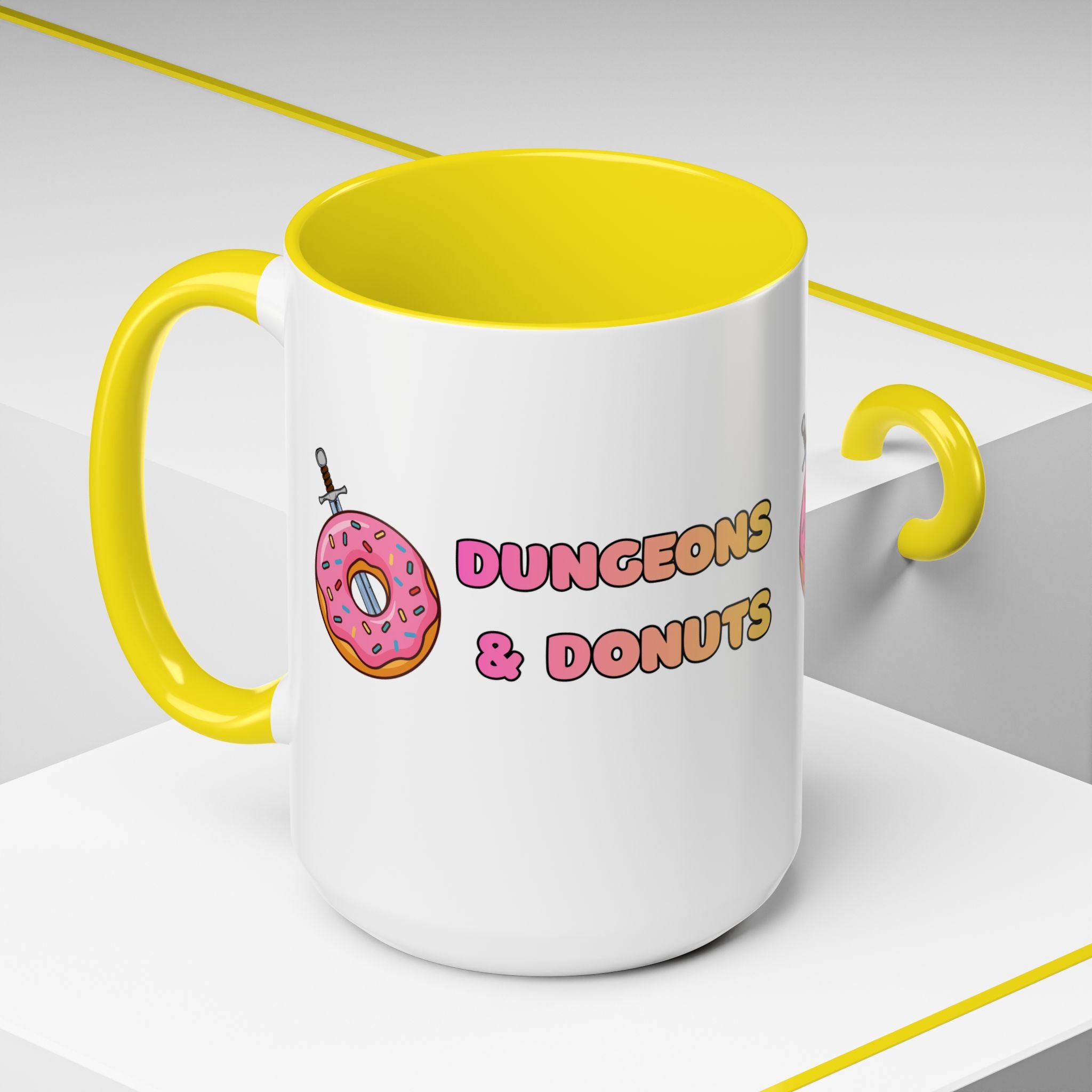Dungeons & Donuts Accent Coffee Mug 15oz)