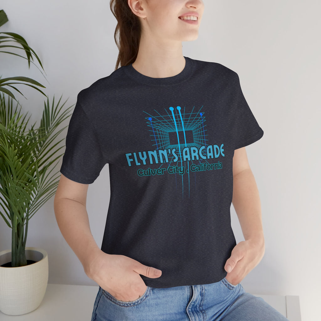 Arcade Tee - "Flynn's Arcade, Culver City, California" Tron Inspired Retro Gaming T-Shirt