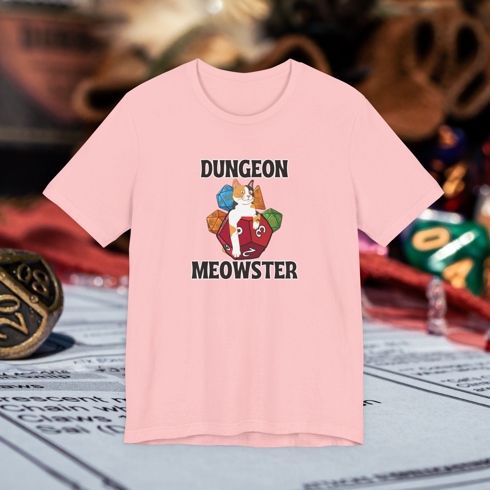 Dungeon Meowster T-Shirt — Funny Cat D&D Gamer Tee