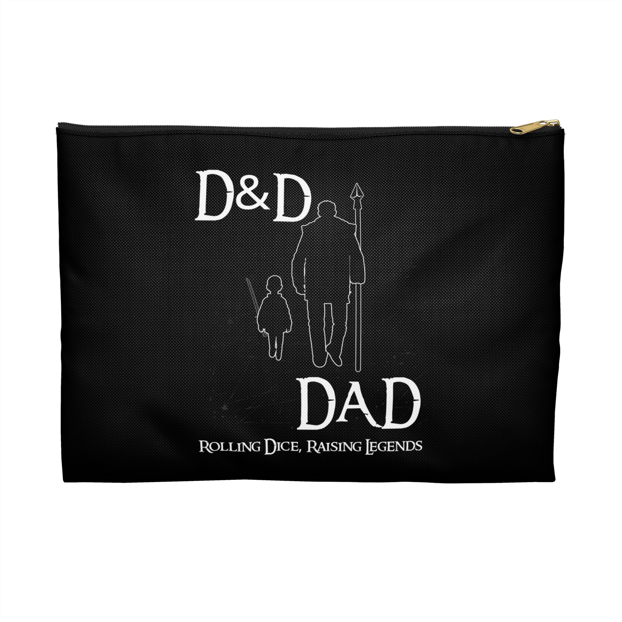 D&D Dad Dice Bag— Rolling Dice, Raising Legends Zip Pouch