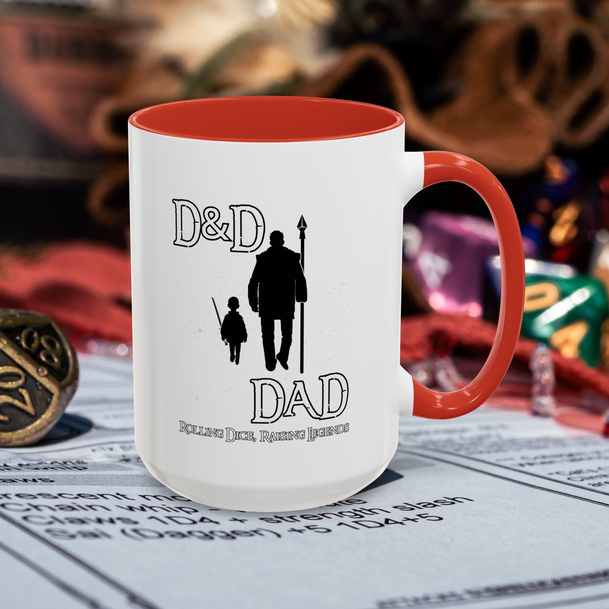 D&D Dad Accent Coffee 15 ozMug — Roleplay Father & Child Gaming Gift