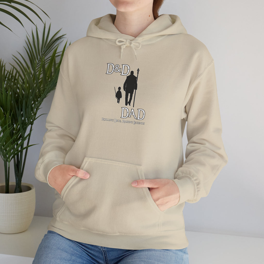 D&D Dad Hoodie — Father & Child Gaming Silhouette Pullover
