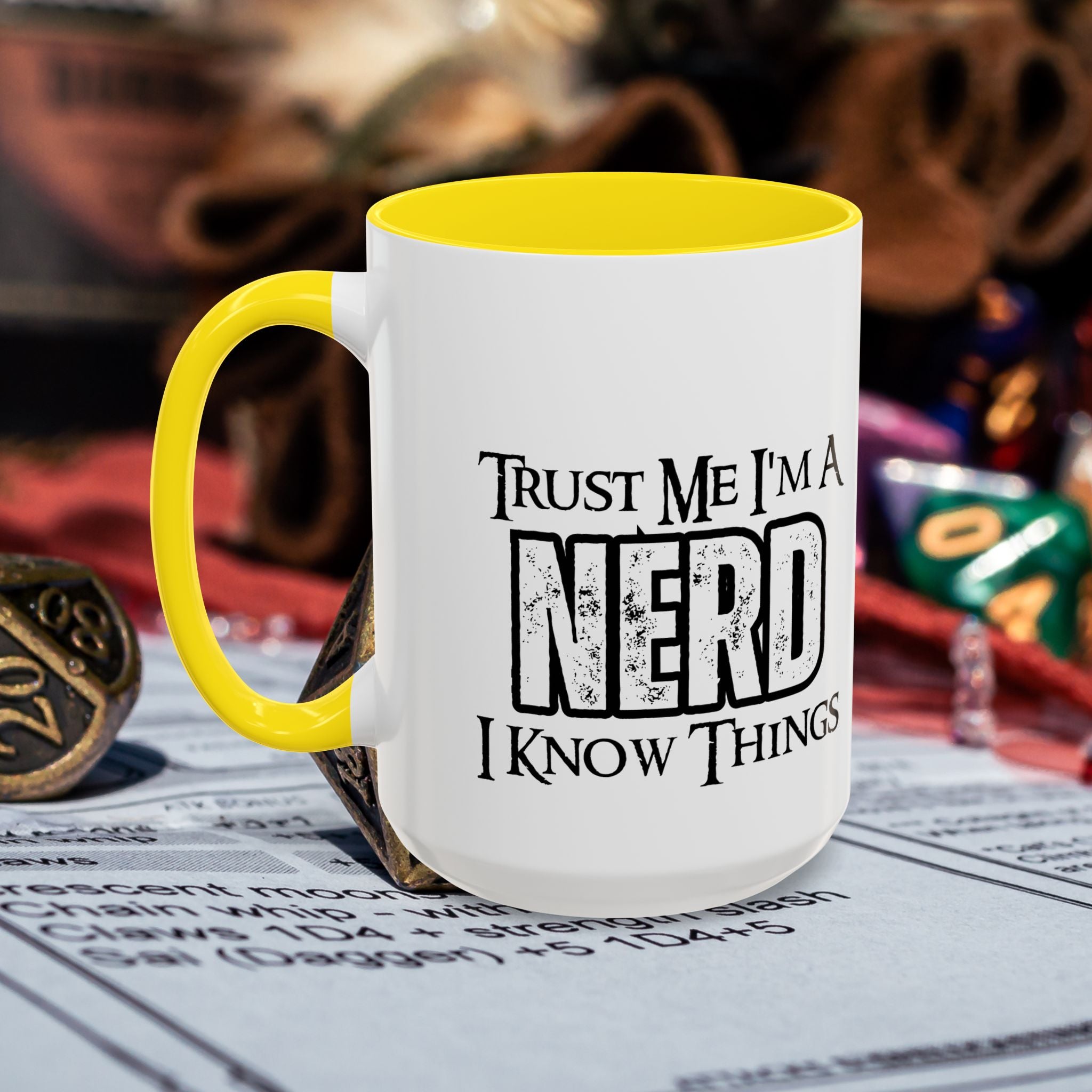 Trust Me I’m a Nerd Coffee Mug — Funny Dungeons & Dragons Gamer Gift (15oz)