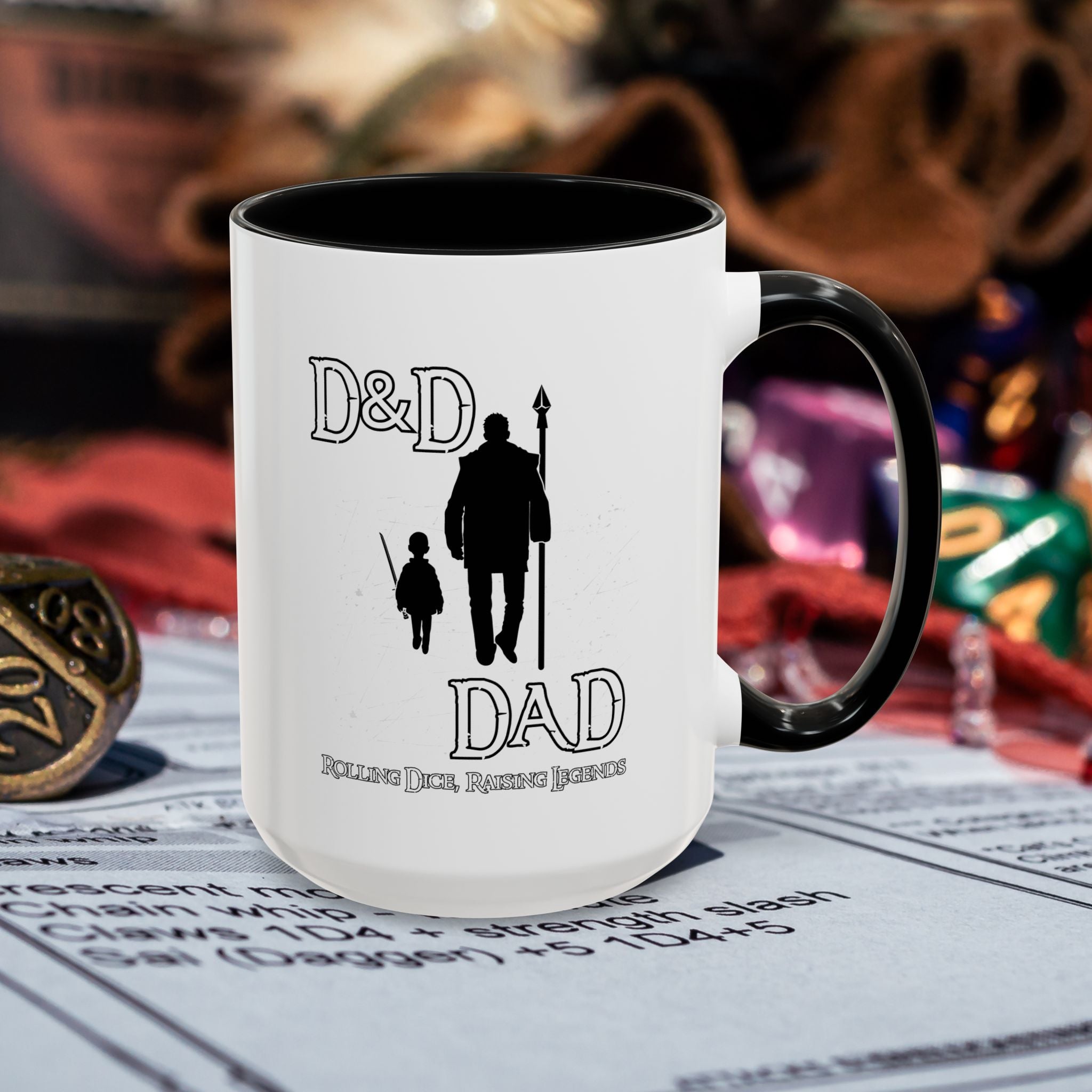 D&D Dad Accent Coffee 15 ozMug — Roleplay Father & Child Gaming Gift