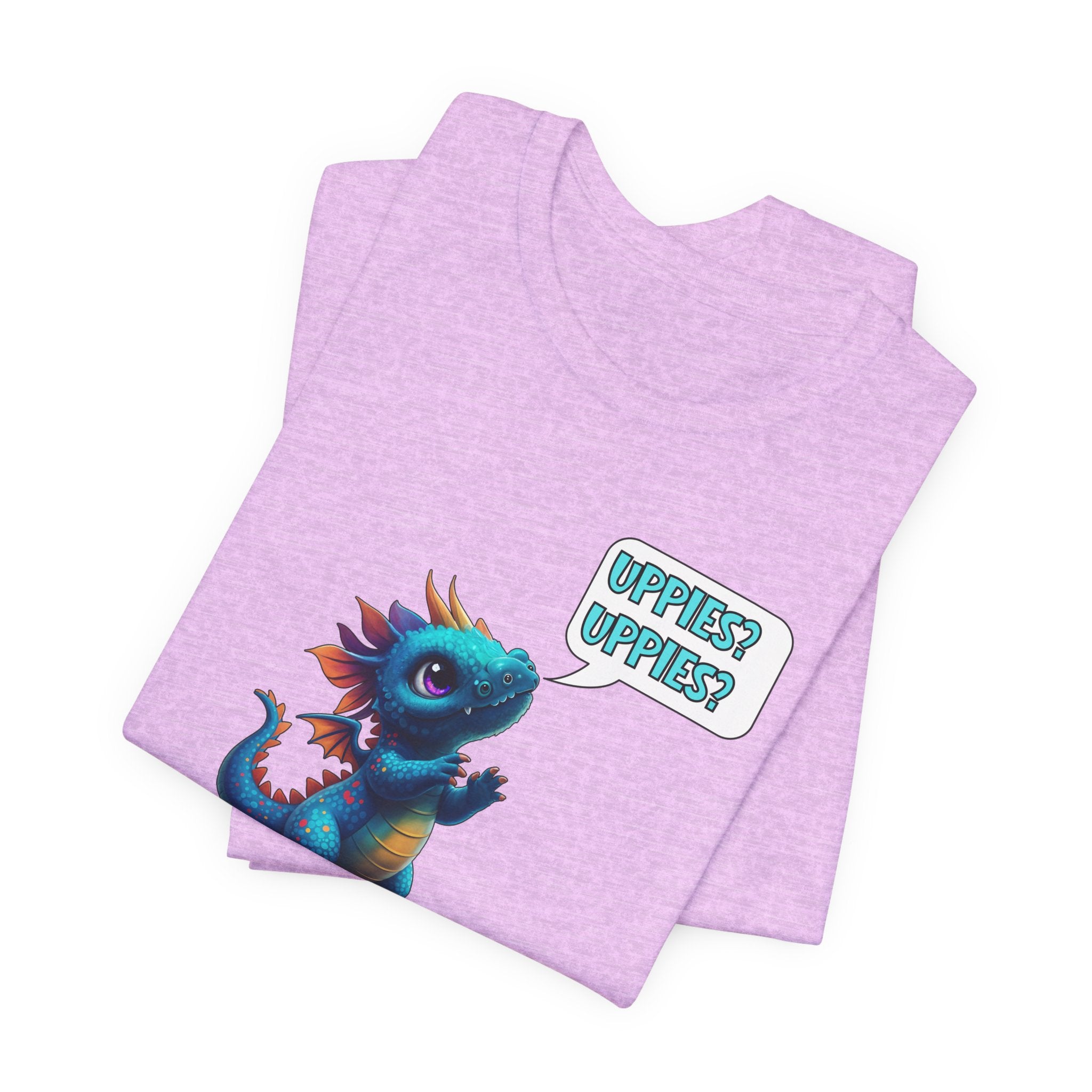 Baby Blue Dragon T‑Shirt — Cute 'Uppies? Uppies?' Fantasy Gamer Tee