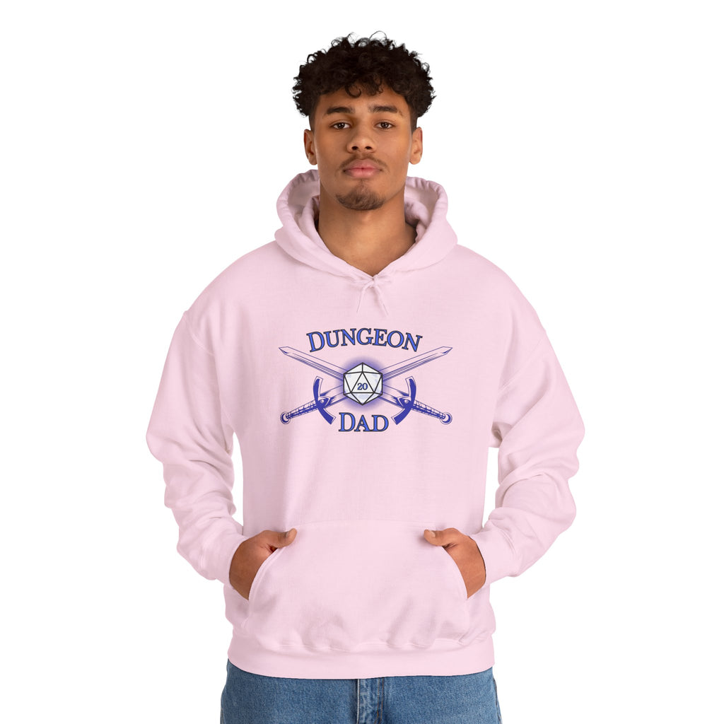 Dungeon Dad Hoodie – RPG Dad Hoodie with Dice & Swords Design