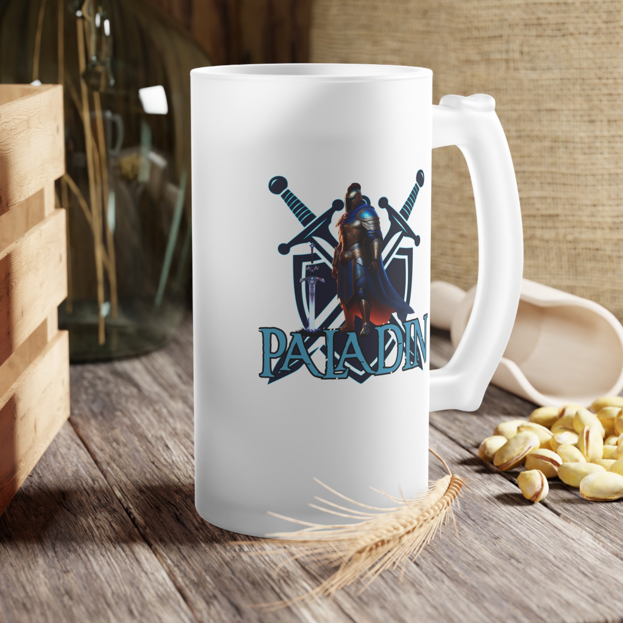 Frosted Paladin Beer/ Mead Mug — D&D Class Paladin  Beer Stein