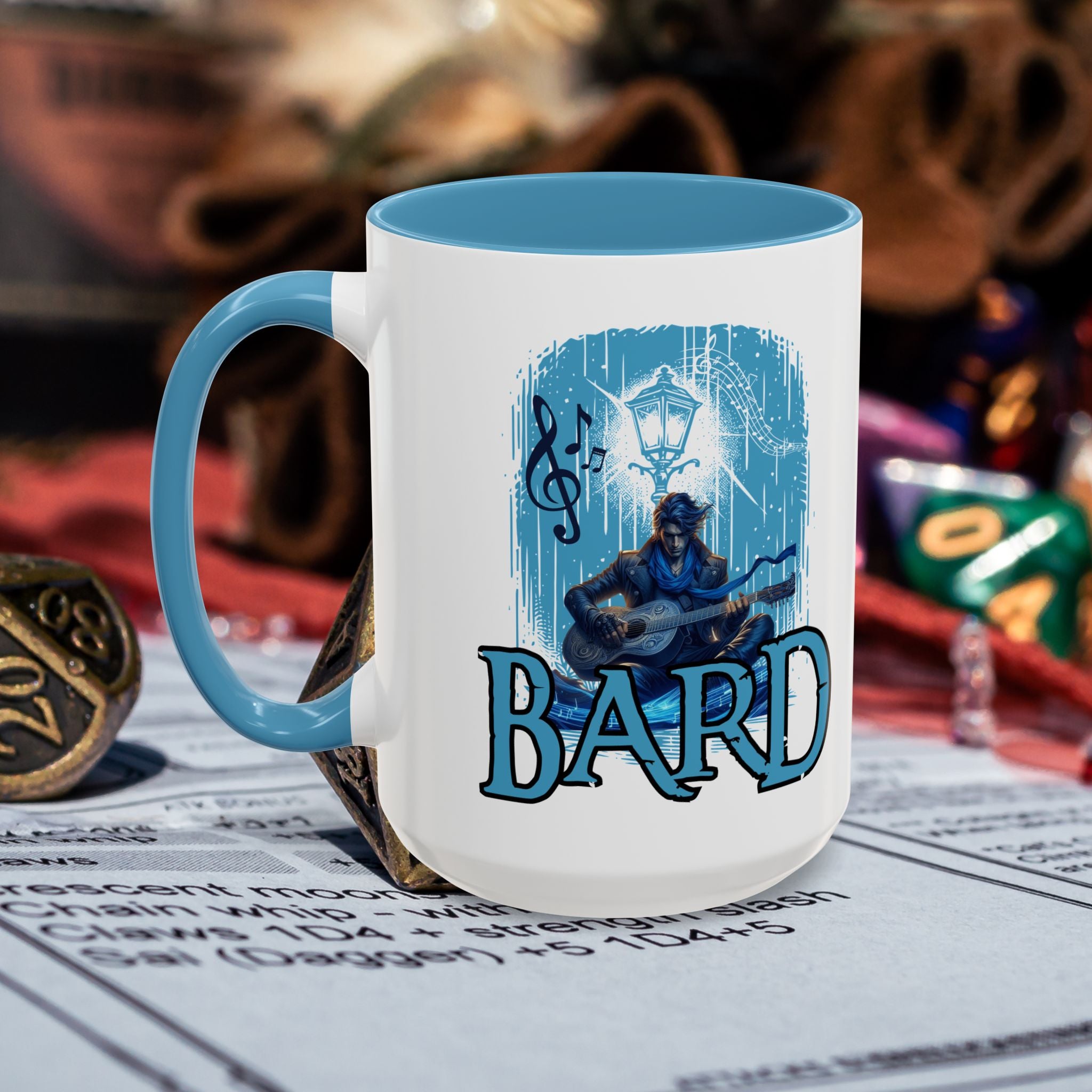 Bard Coffee Mug – D&D Bard RPG Musician Design (15 oz)