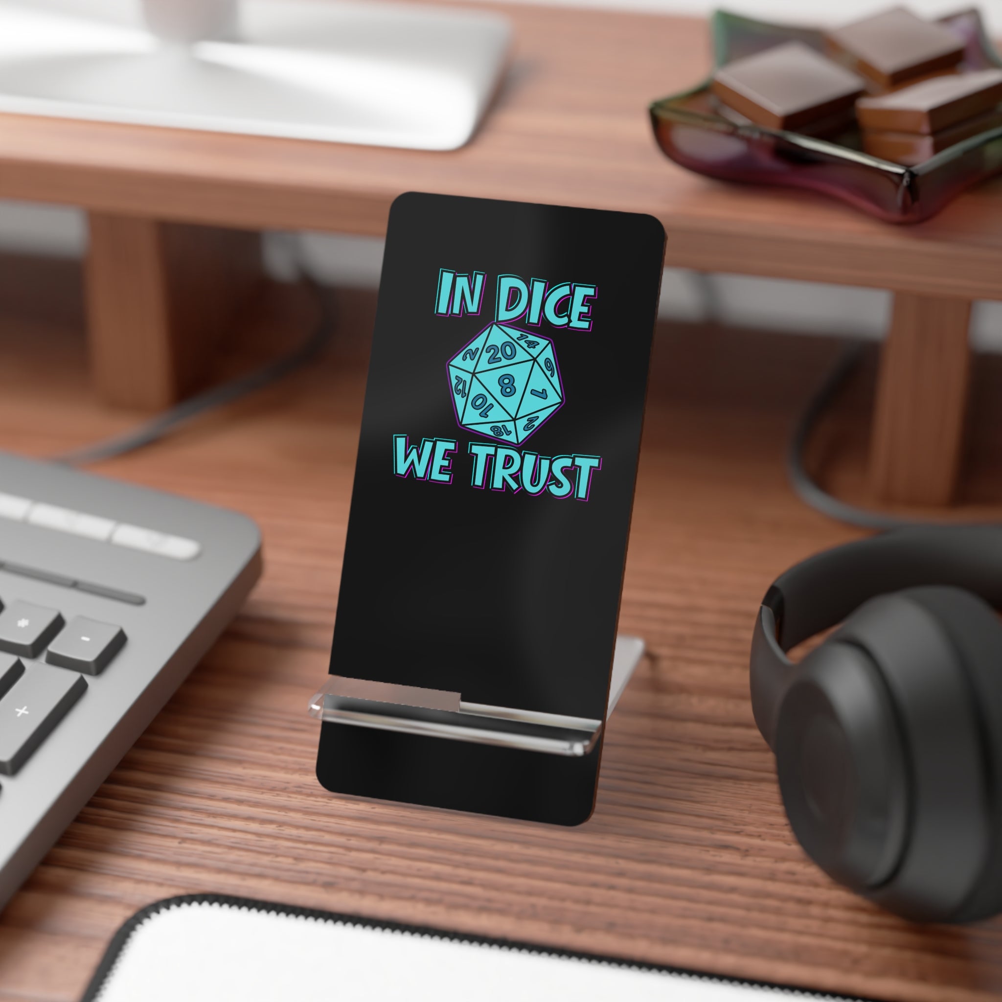 Phone Stand – "In Dice We Trust"