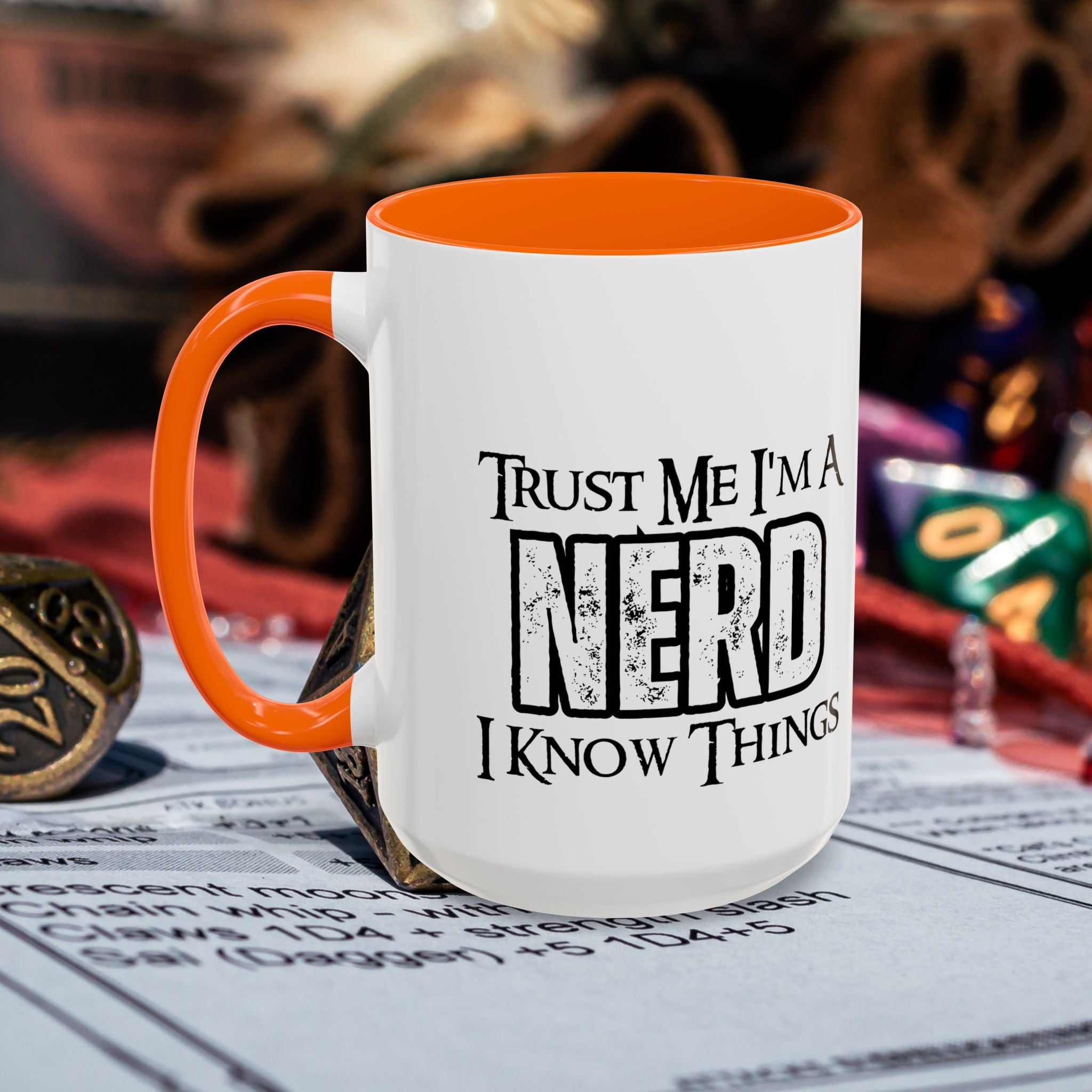 Trust Me I’m a Nerd Coffee Mug — Funny Dungeons & Dragons Gamer Gift (15oz)