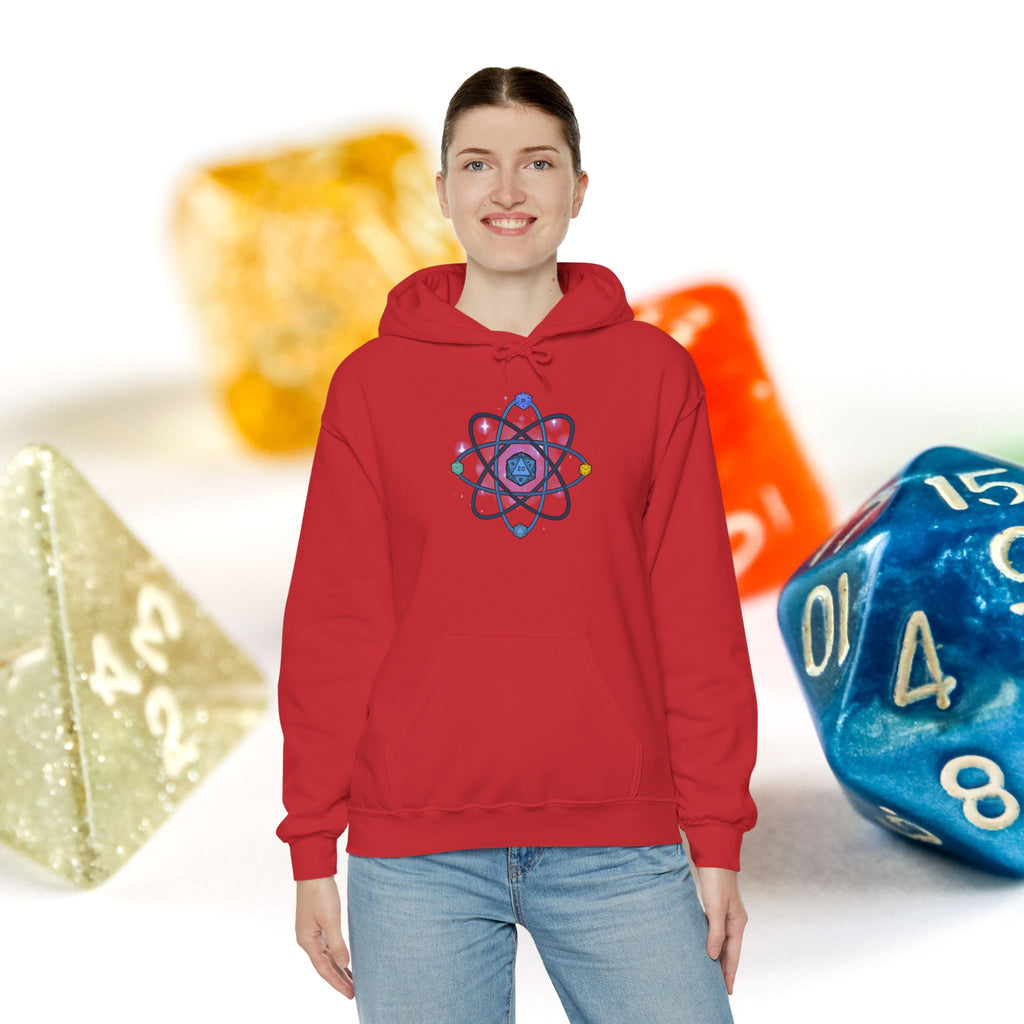 D20 Atom Symbol Hoodie — Geeky D20 RPG Gamer Pullover