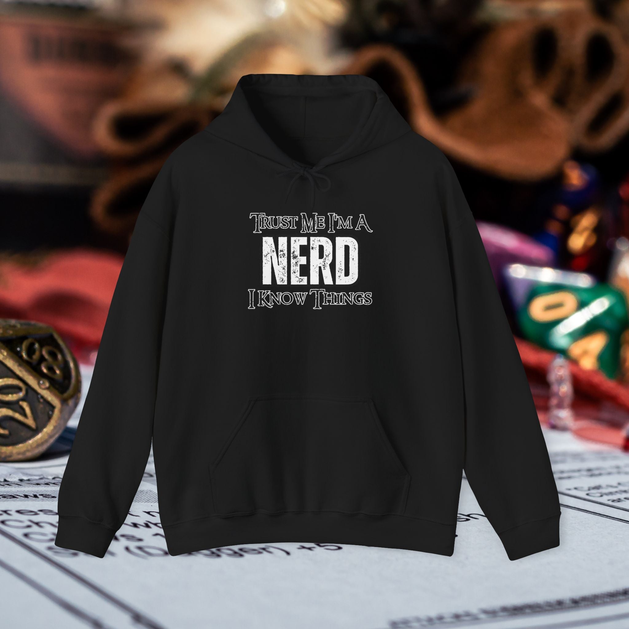 Nerd Hoodie - "Trust Me I'm a Nerd, I Know Things" Graphic Pullover