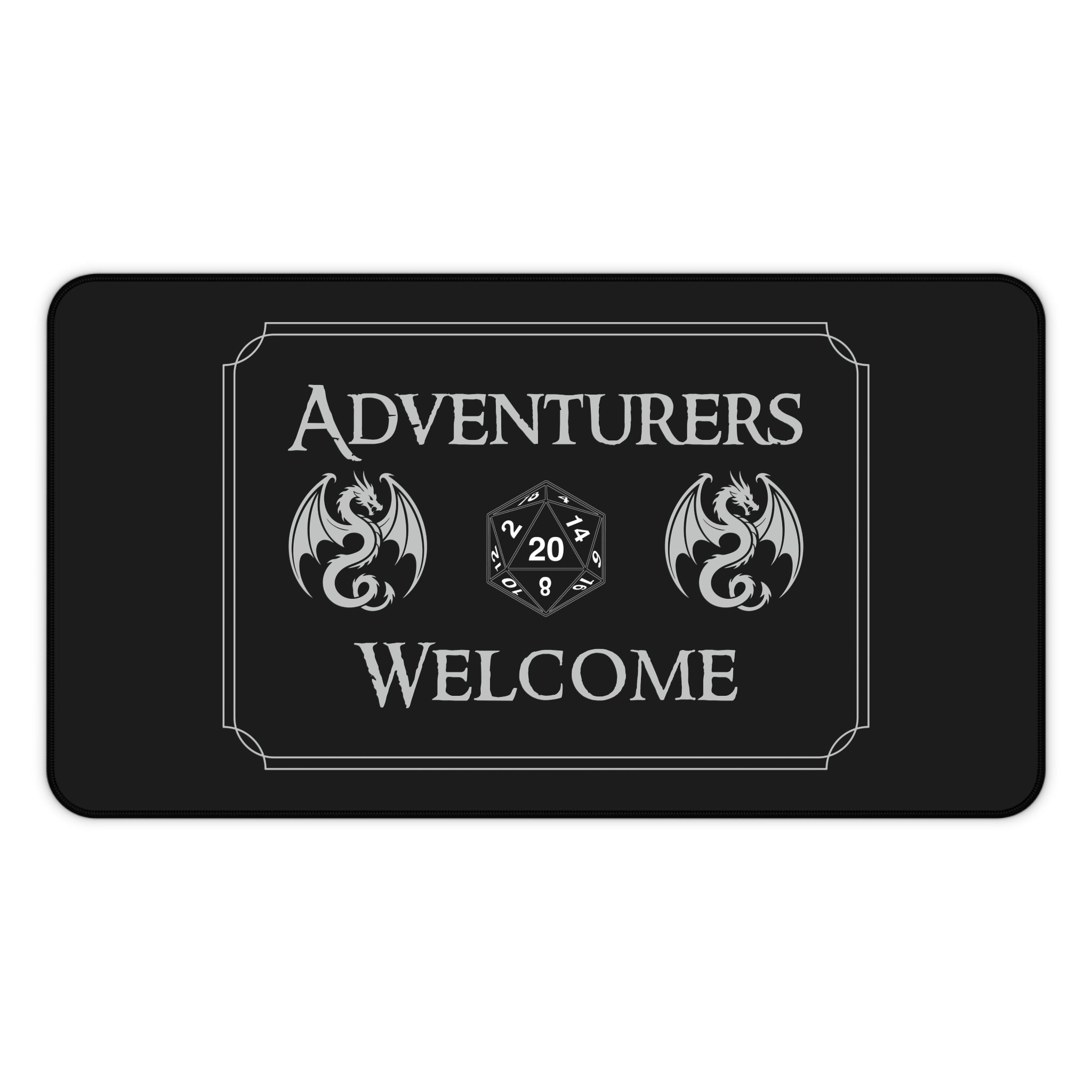 Adventurers Welcome D20 Desk Mat