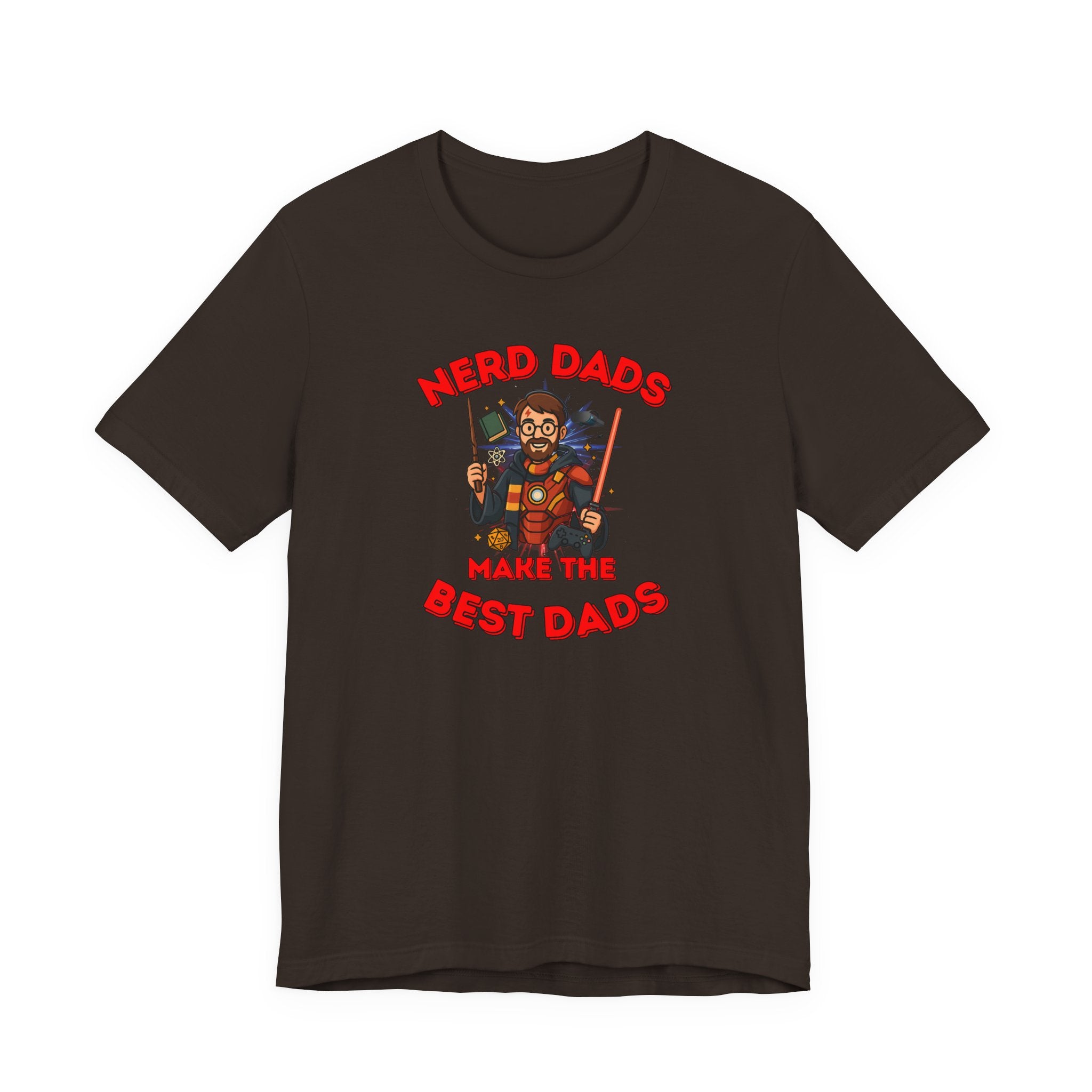 T-Shirt — "Nerd Dads Make The Best Dads" Graphic Tee (Geeky Father’s Day Gift)