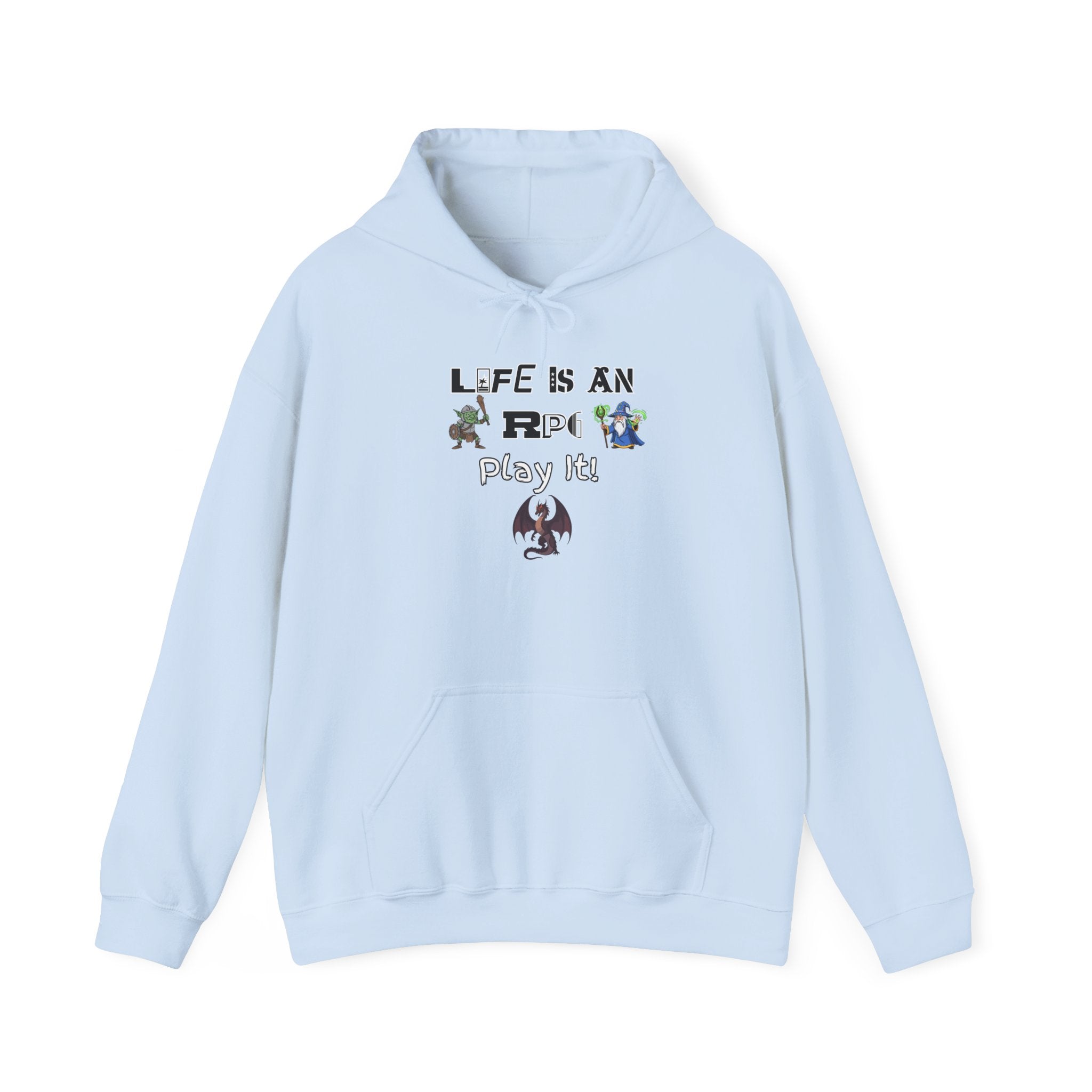 Life Is An RPG Play it Hoodie – Gamer Fantasy RPG Pullover