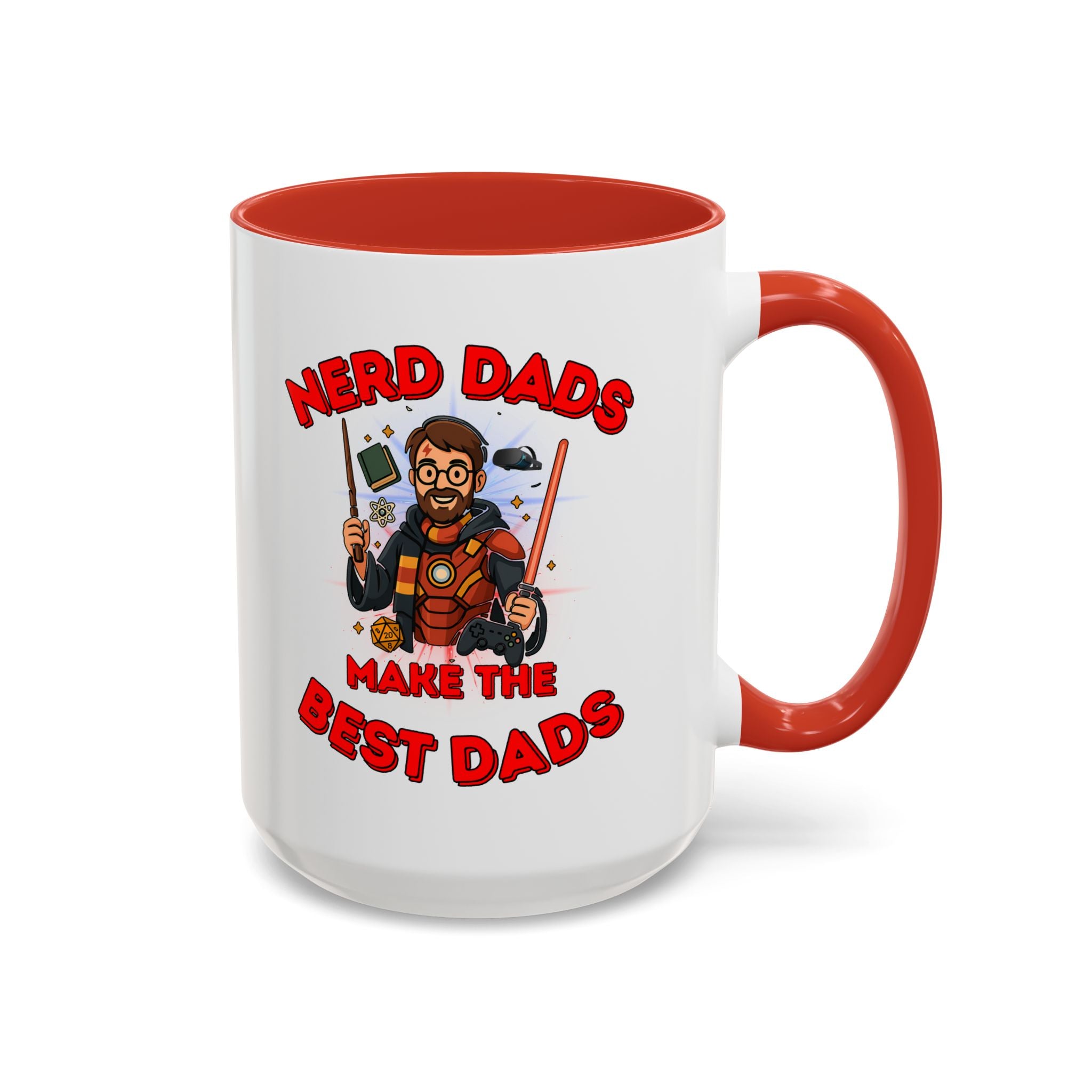 Nerd Dads Make the Best Dads Accent Coffee Mug
