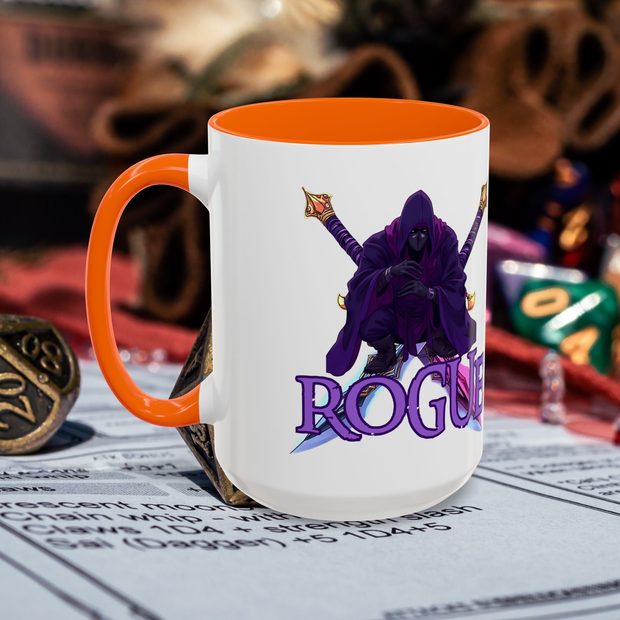 Rogue Gamer Accent Coffee Mug – D&D  Rogue Design (11/15oz)