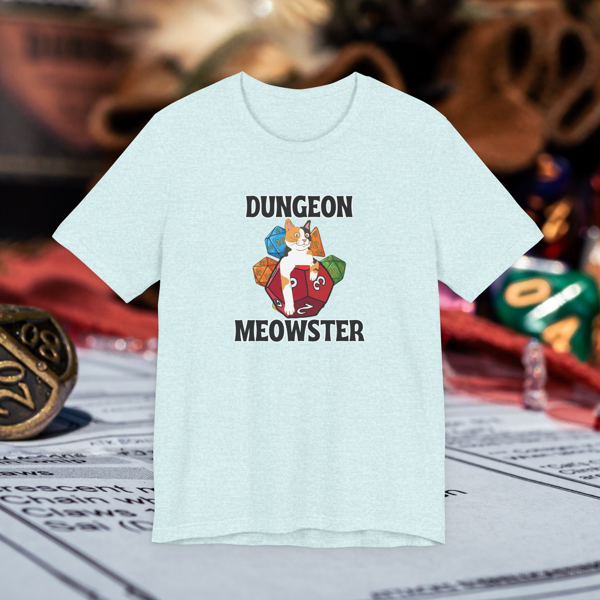 Dungeon Meowster T-Shirt — Funny Cat D&D Gamer Tee
