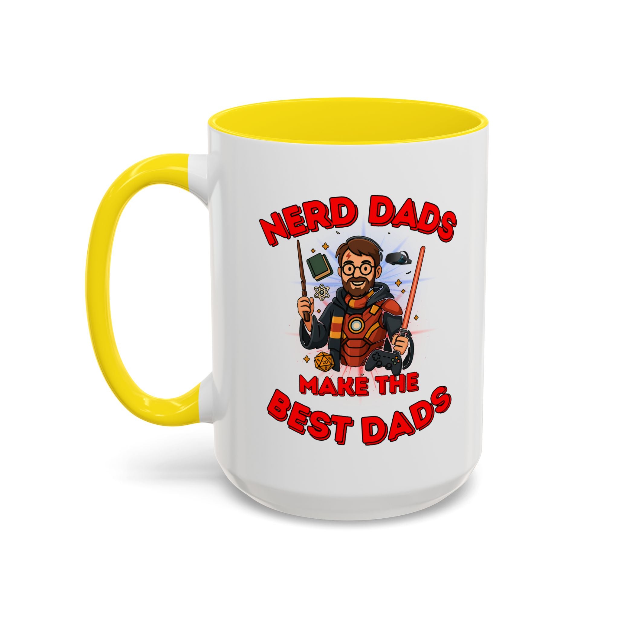 Nerd Dads Make the Best Dads Accent Coffee Mug