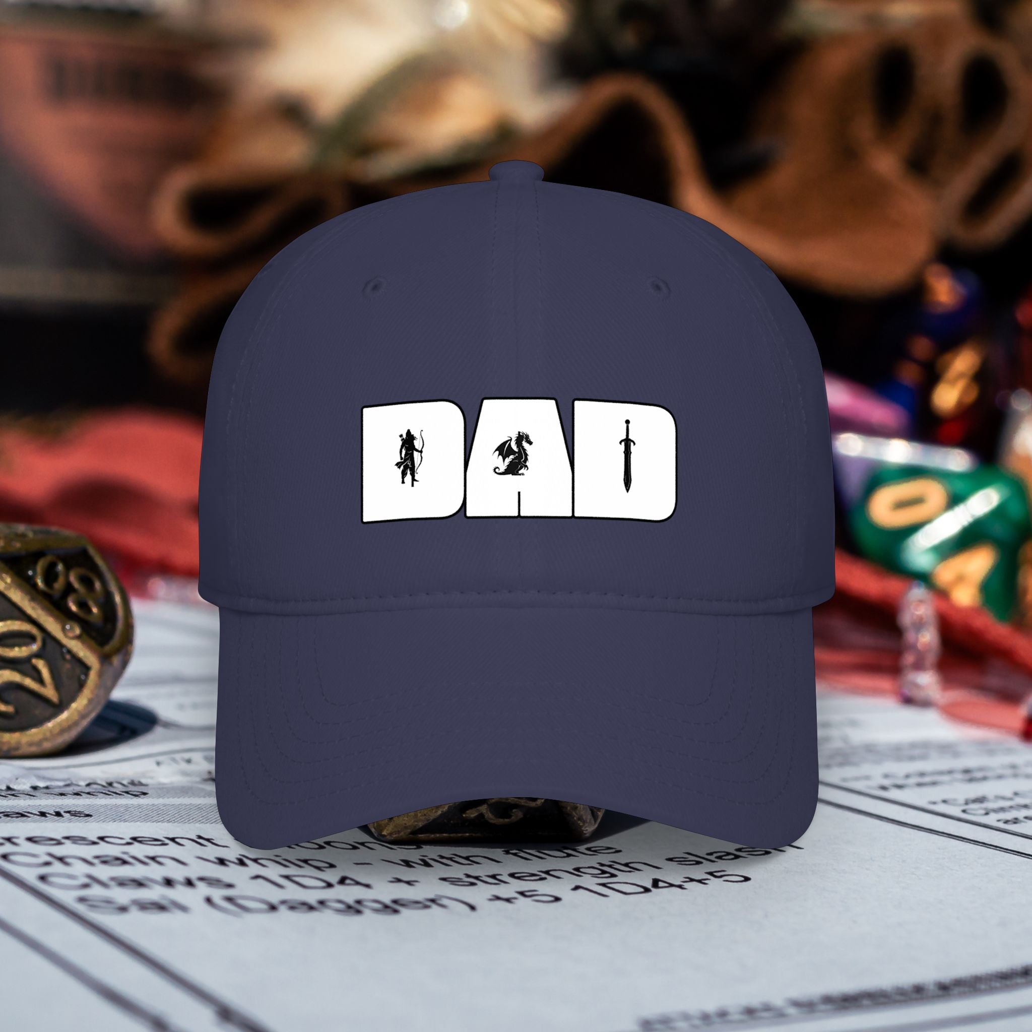 Dad RPG Gamer Cap — Low Profile Baseball Hat for Tabletop & Dungeons & Dragons Fans