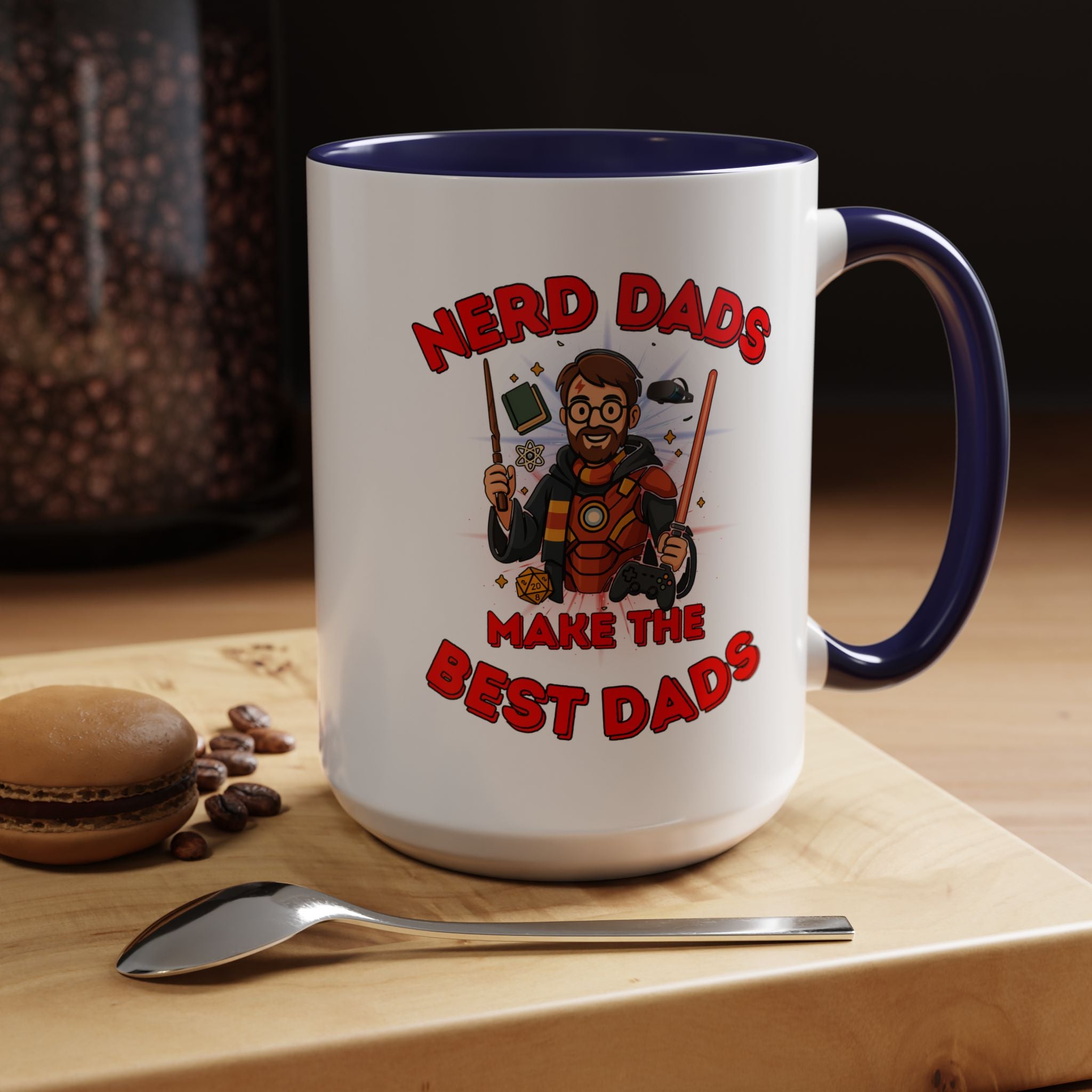 Nerd Dads Make the Best Dads Accent Coffee Mug