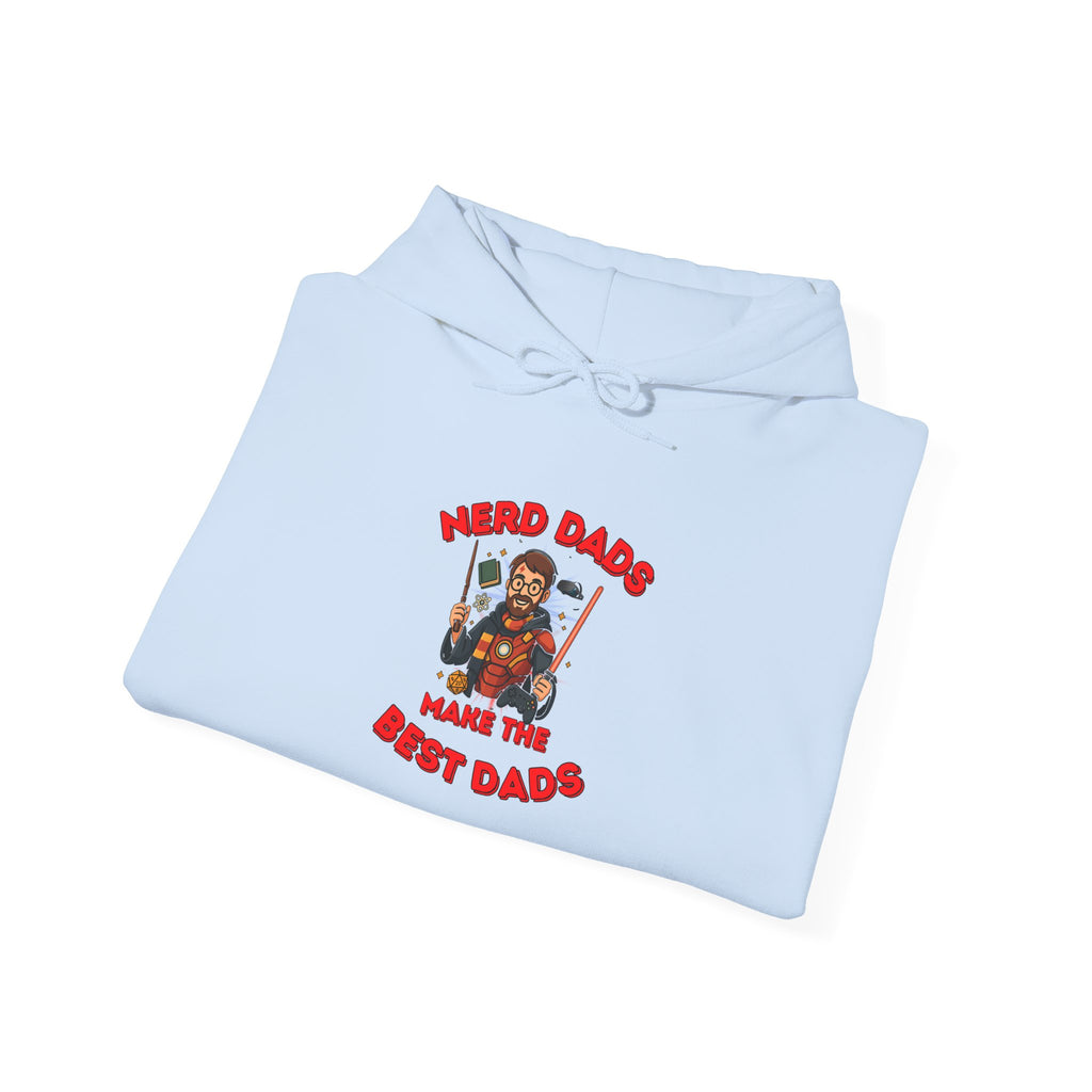 Hoodie — "Nerd Dads Make the Best Dads" Graphic Hooded Sweatshirt