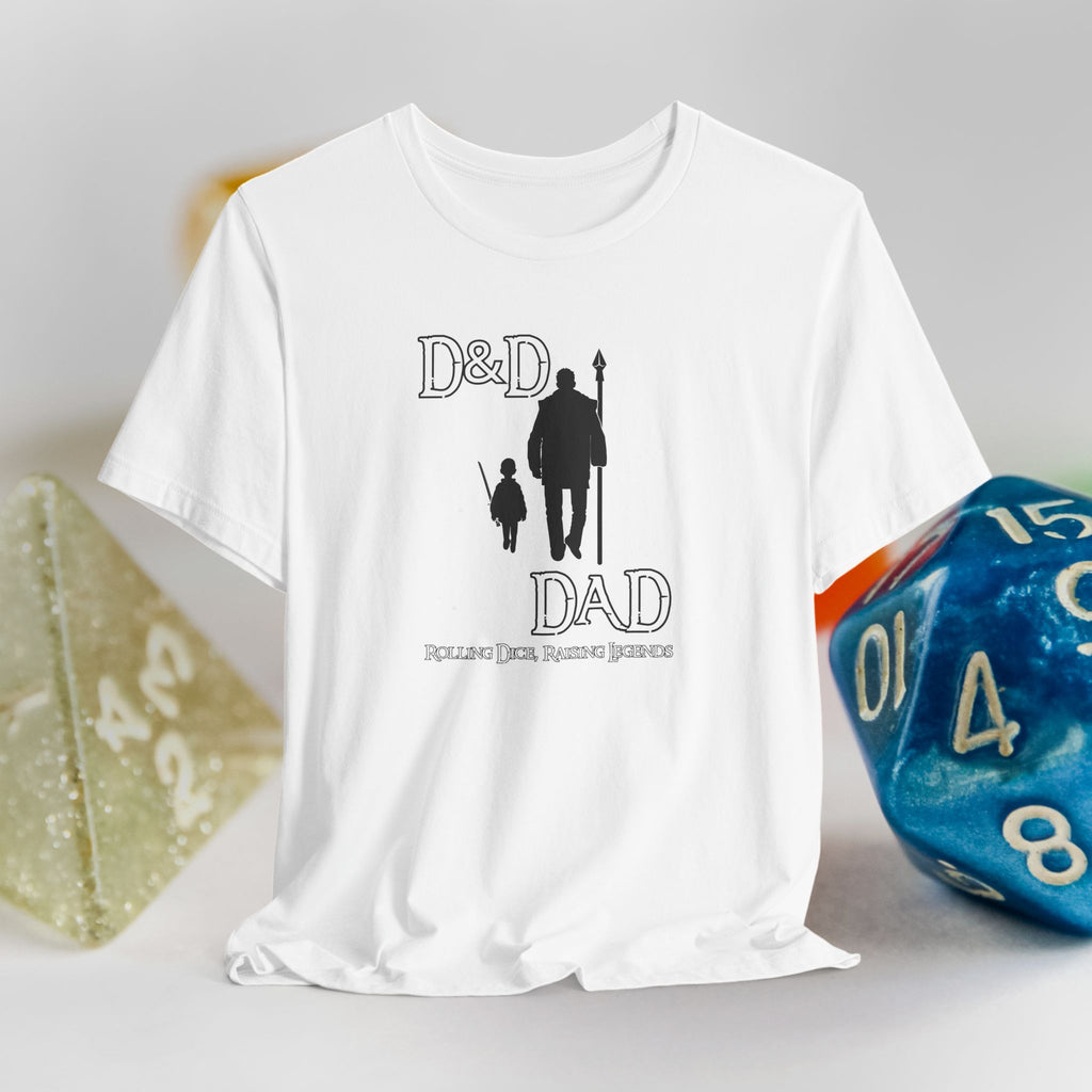 D&D Dad T‑Shirt — Roleplaying Dad Tee (Rolling Dice, Raising Legends)