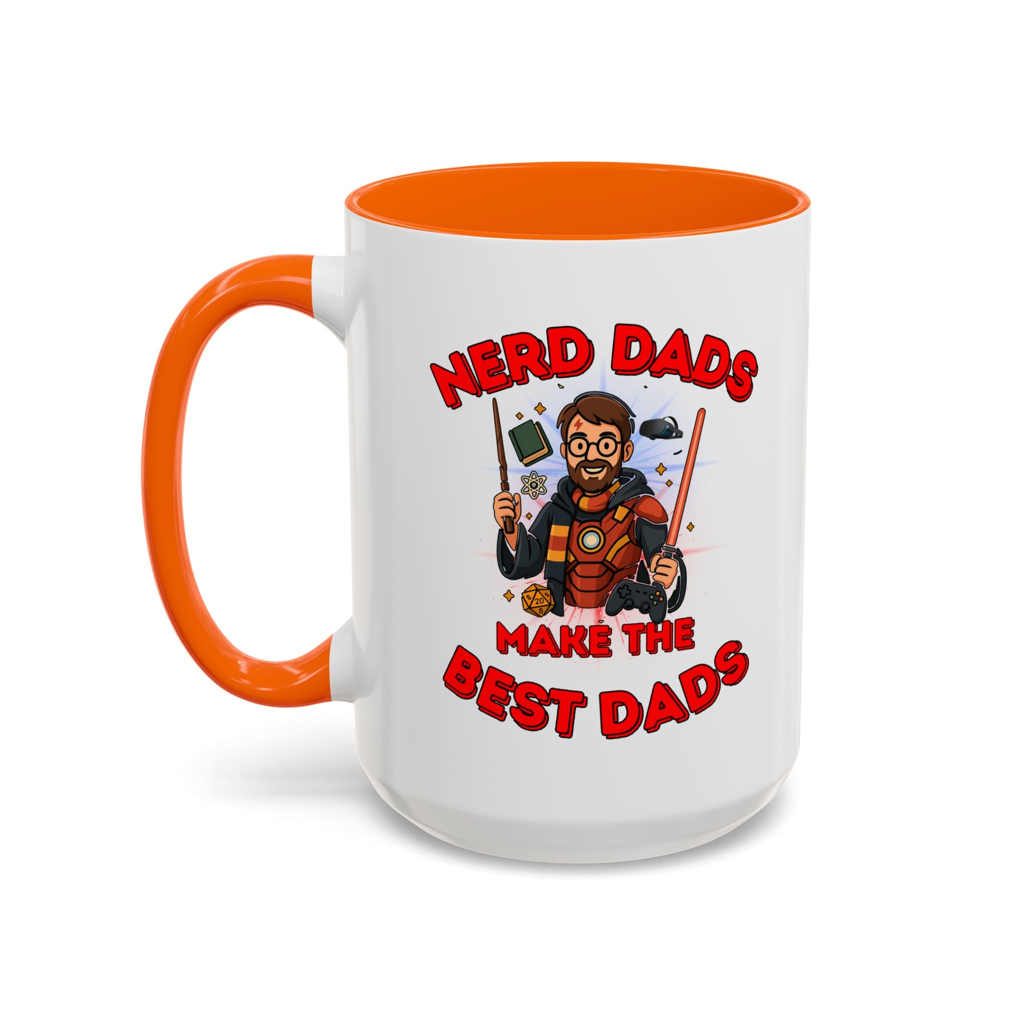 Nerd Dads Make the Best Dads Accent Coffee Mug