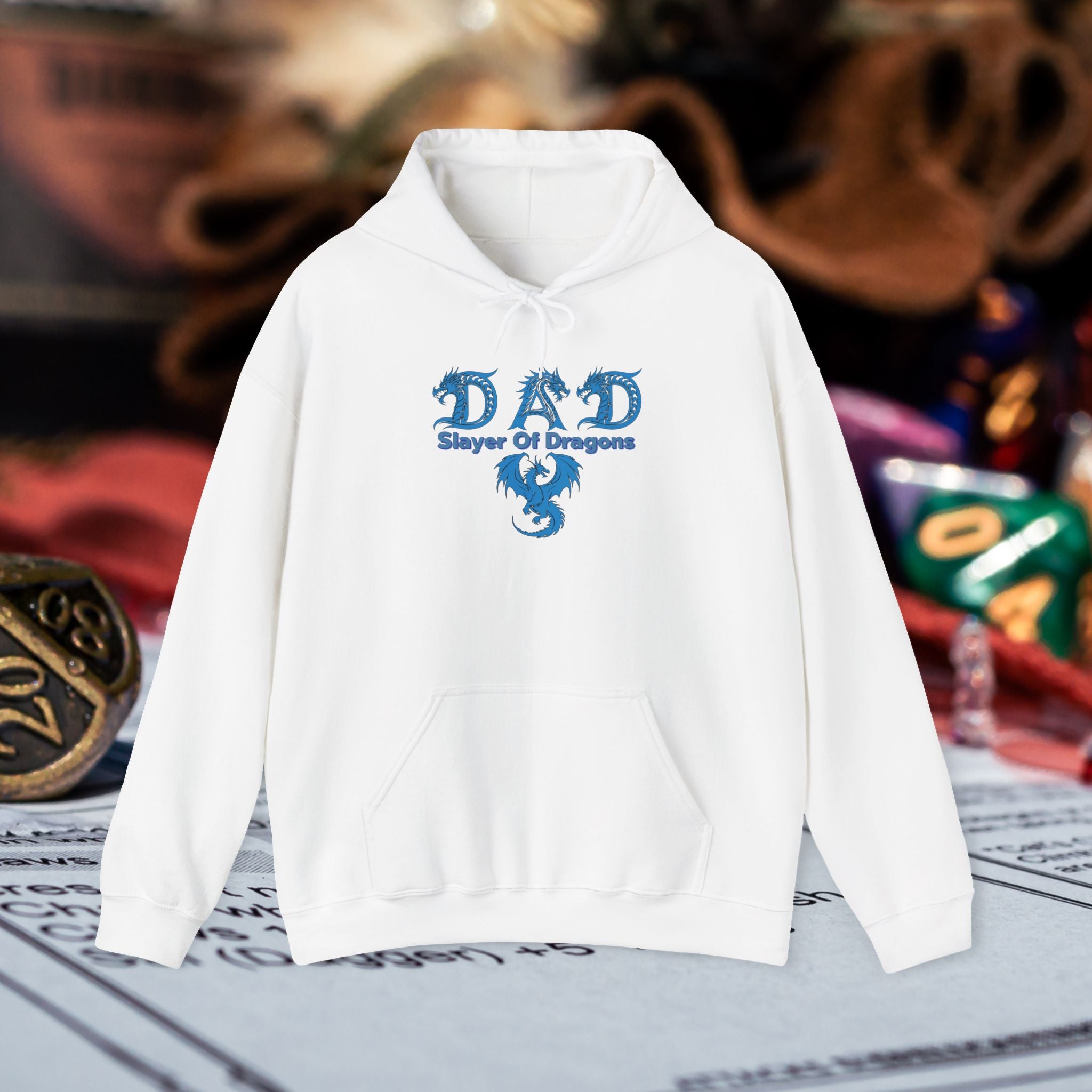 Dad Slayer of Dragons Hoodie — D&D Dad Gift