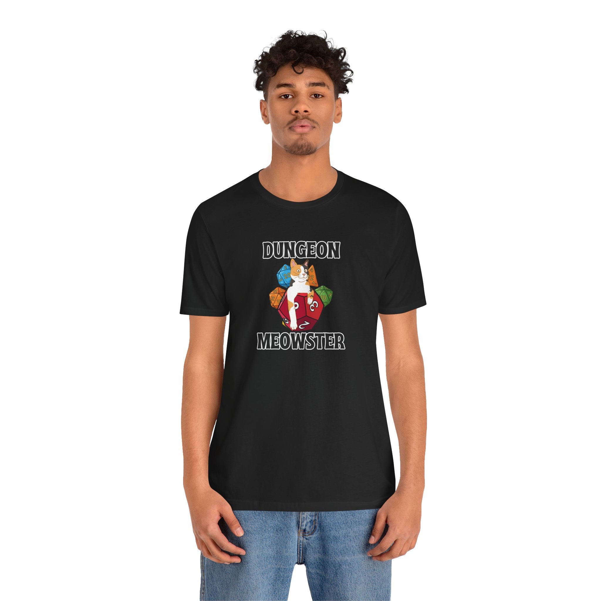 Dungeon Meowster T-Shirt — Funny Cat D&D Gamer Tee